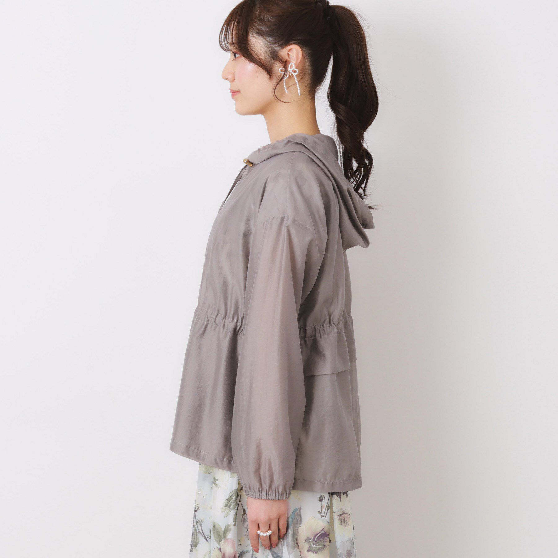 Couture broach「【オシャレな透け感・ペプラム】愛されシアーマンパ」|ブルゾン・スタジャン|