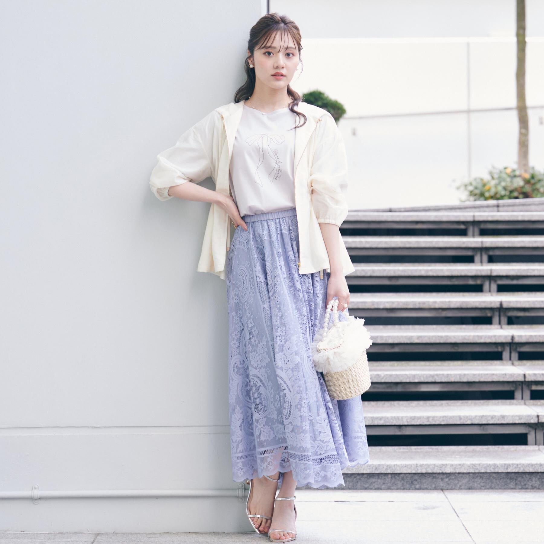 Couture broach「【オシャレな透け感・ペプラム】愛されシアーマンパ」|ブルゾン・スタジャン|