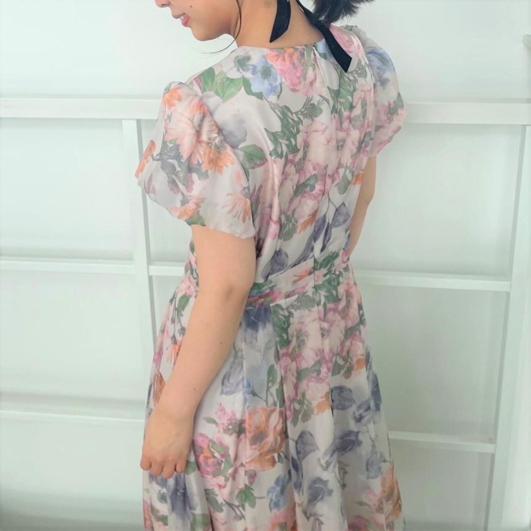 Couture broach「【花柄・一枚で着映える・細見え】Summerオーガンフルールワンピース」|ワンピース|