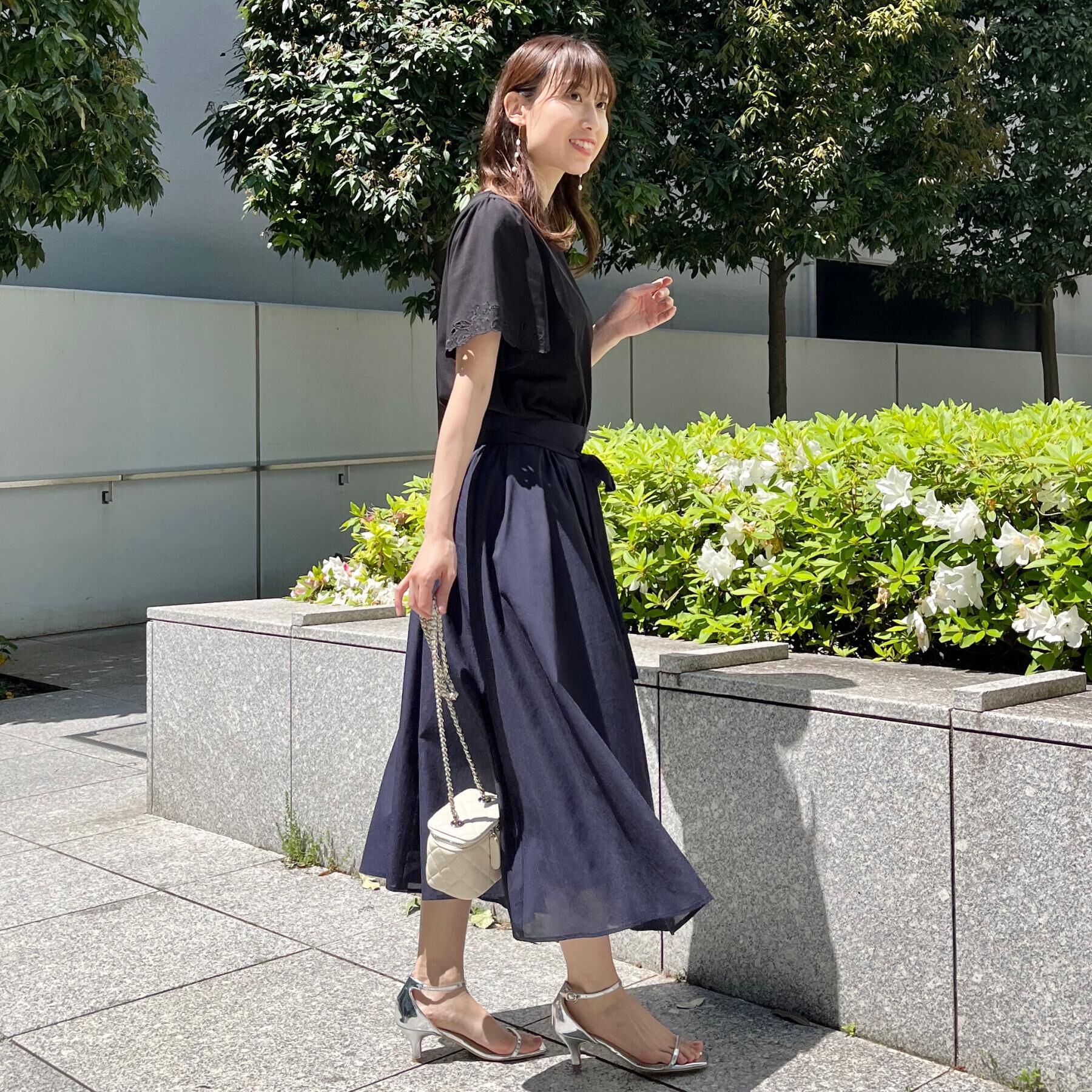 Couture broach「【接触冷感・UVカット】袖エンブロサイロコンパクトトップス」|Tシャツ・カットソー|