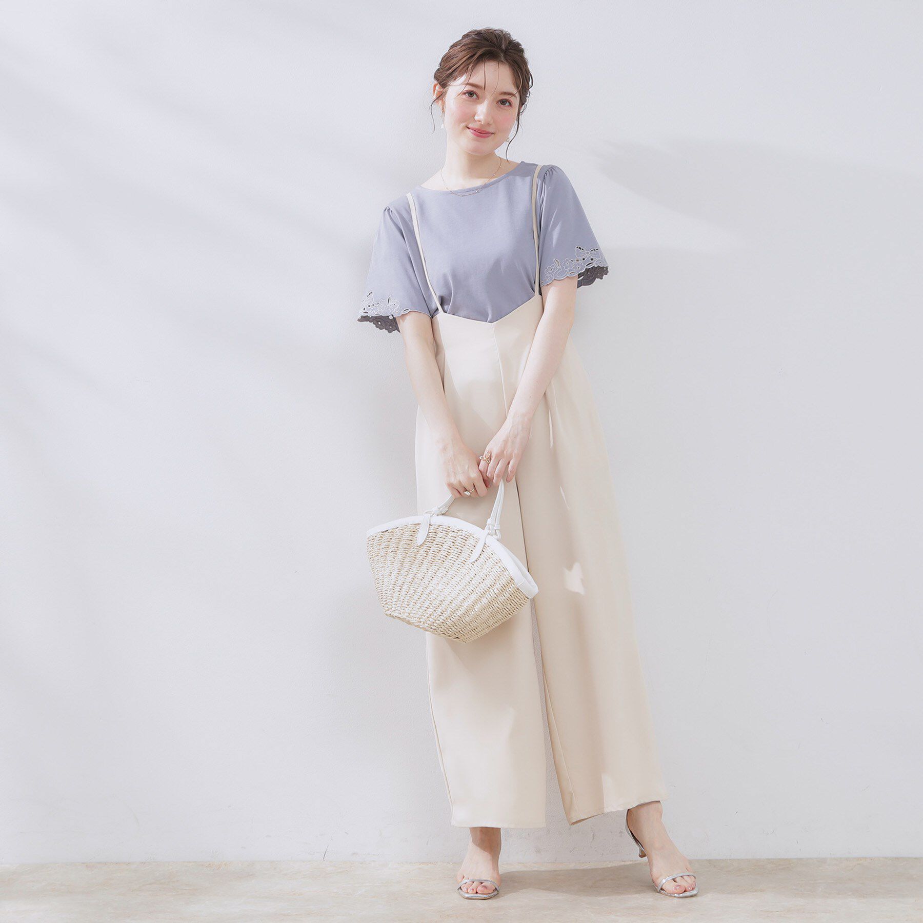 Couture broach「【接触冷感・UVカット】袖エンブロサイロコンパクトトップス」|Tシャツ・カットソー|