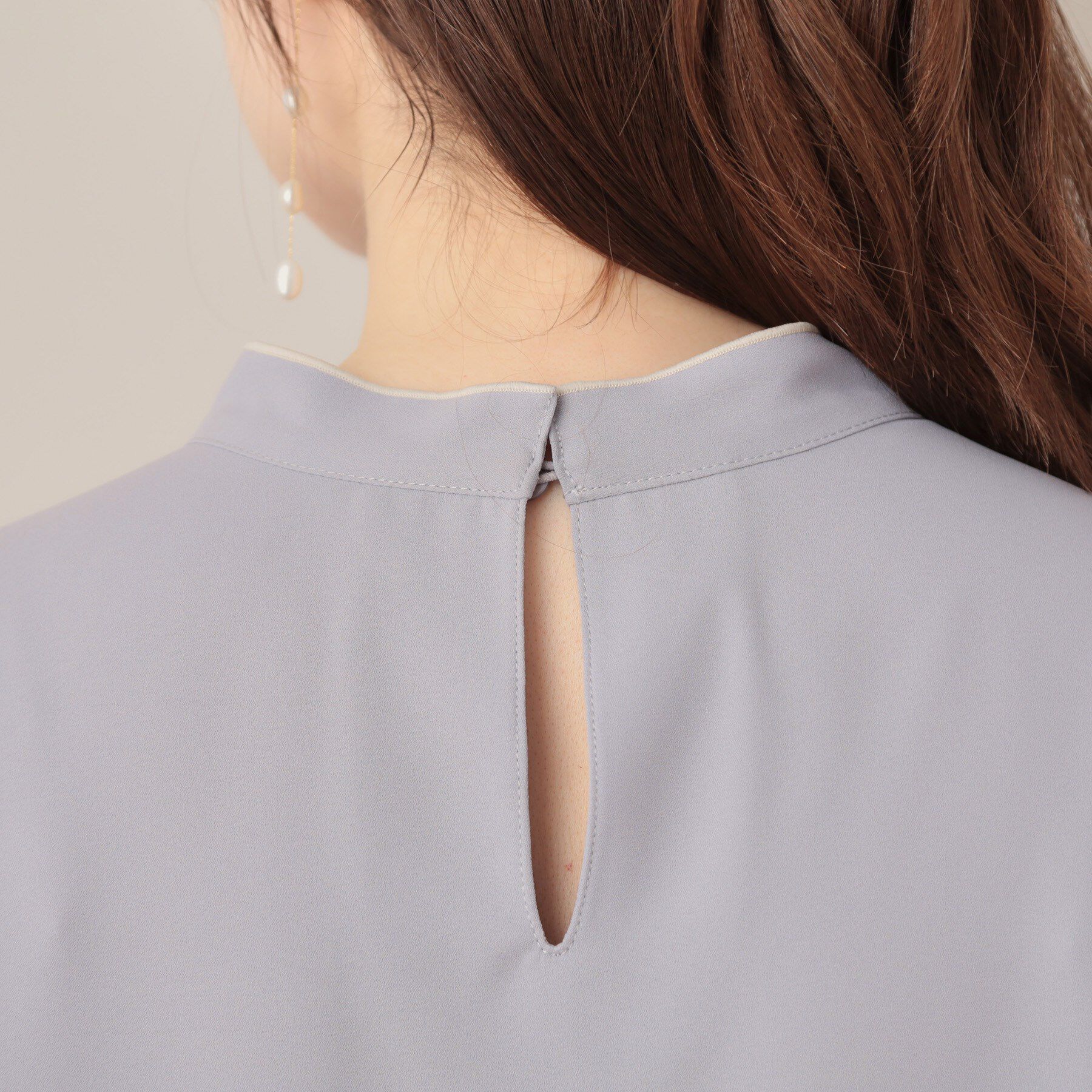 Couture broach「【大人可愛い・5分袖・通勤】デザインタイブラウス」|シャツ・ブラウス|