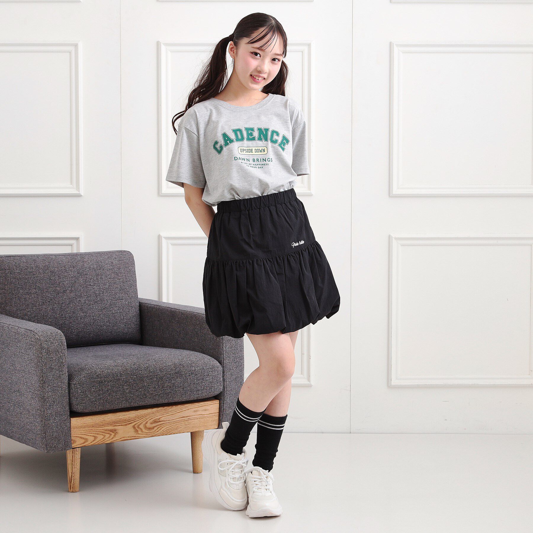 PINK-latte「カレッジプリントTシャツ」|Tシャツ・カットソー|