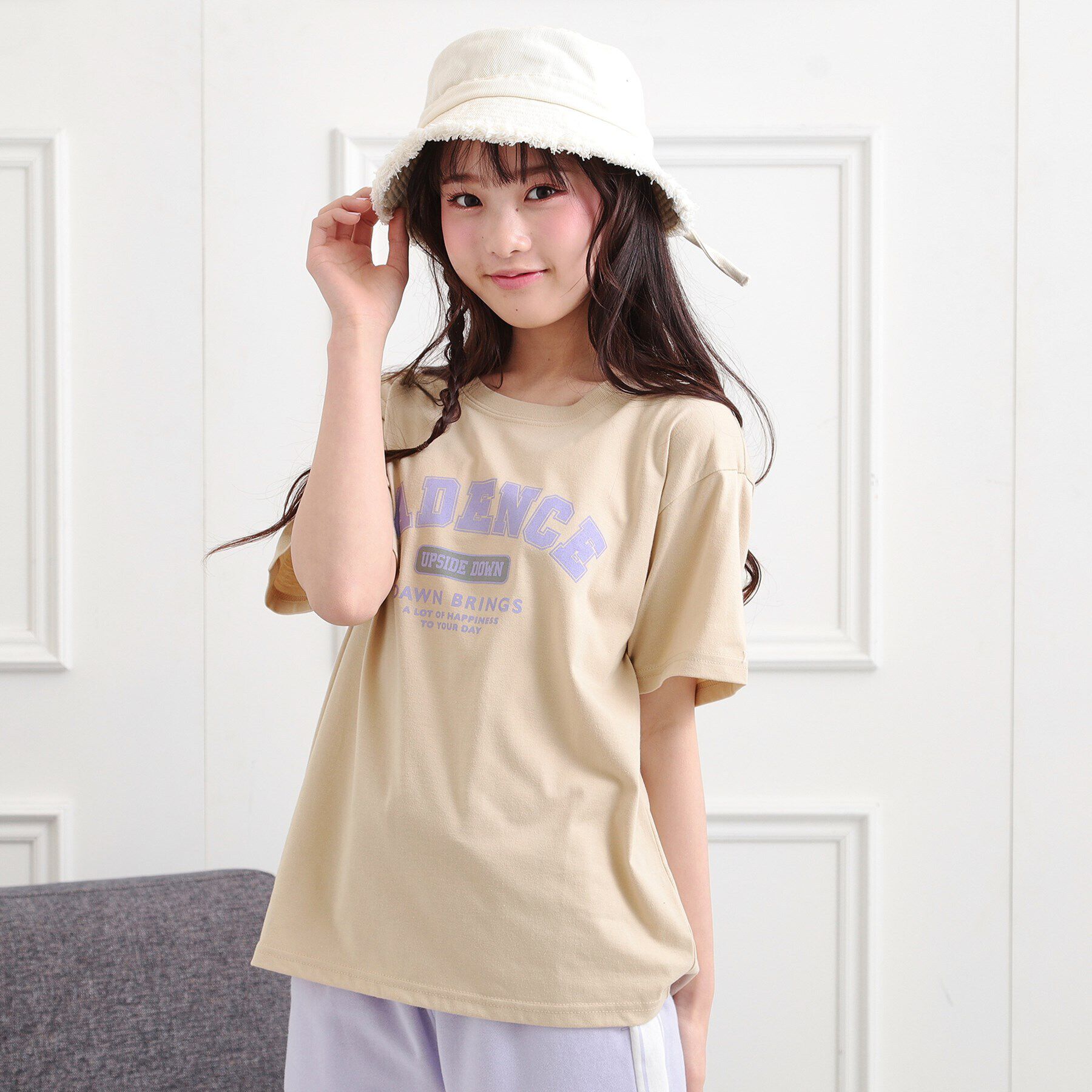 PINK-latte「カレッジプリントTシャツ」|Tシャツ・カットソー|