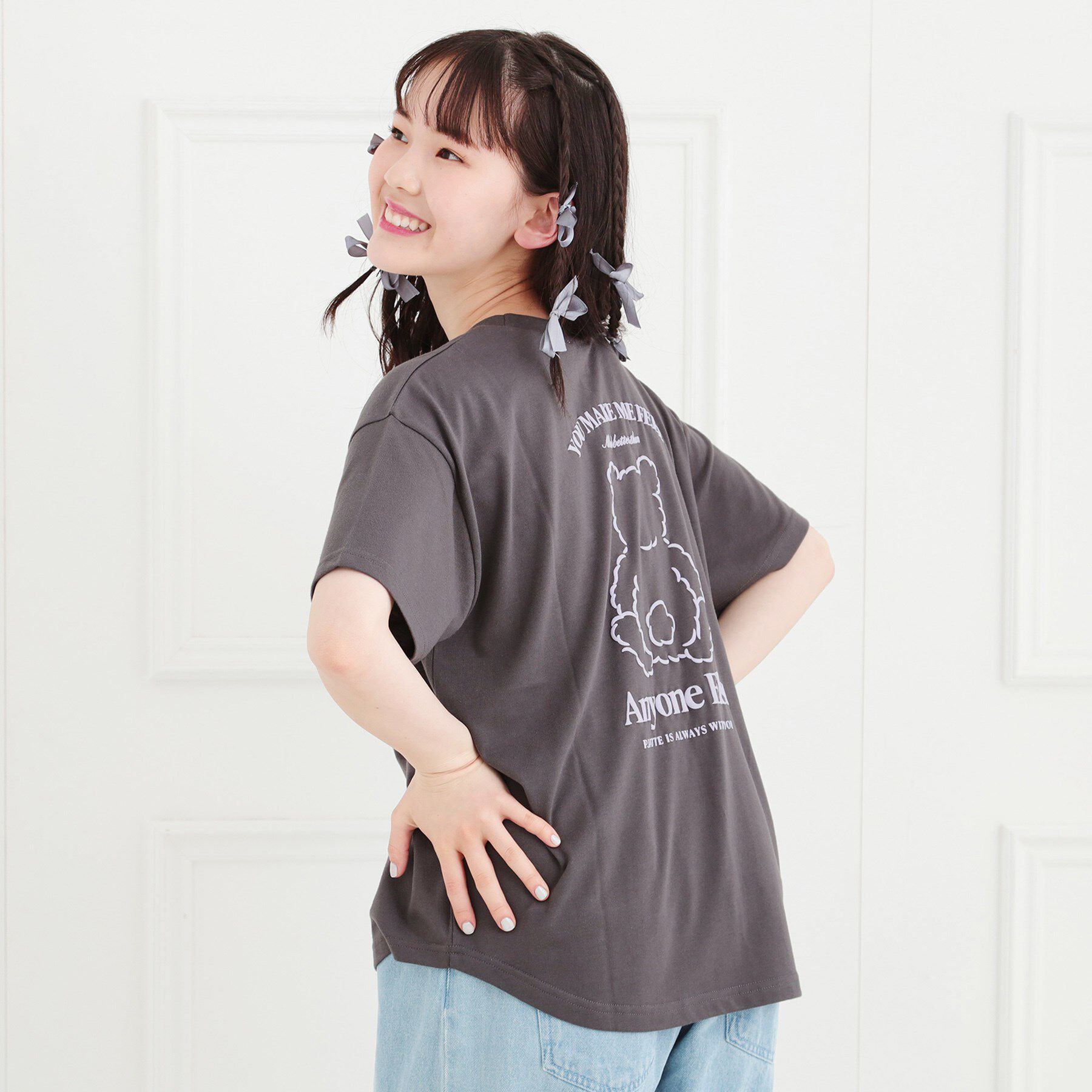 PINK-latte「くまちゃんTシャツ」|Tシャツ・カットソー|