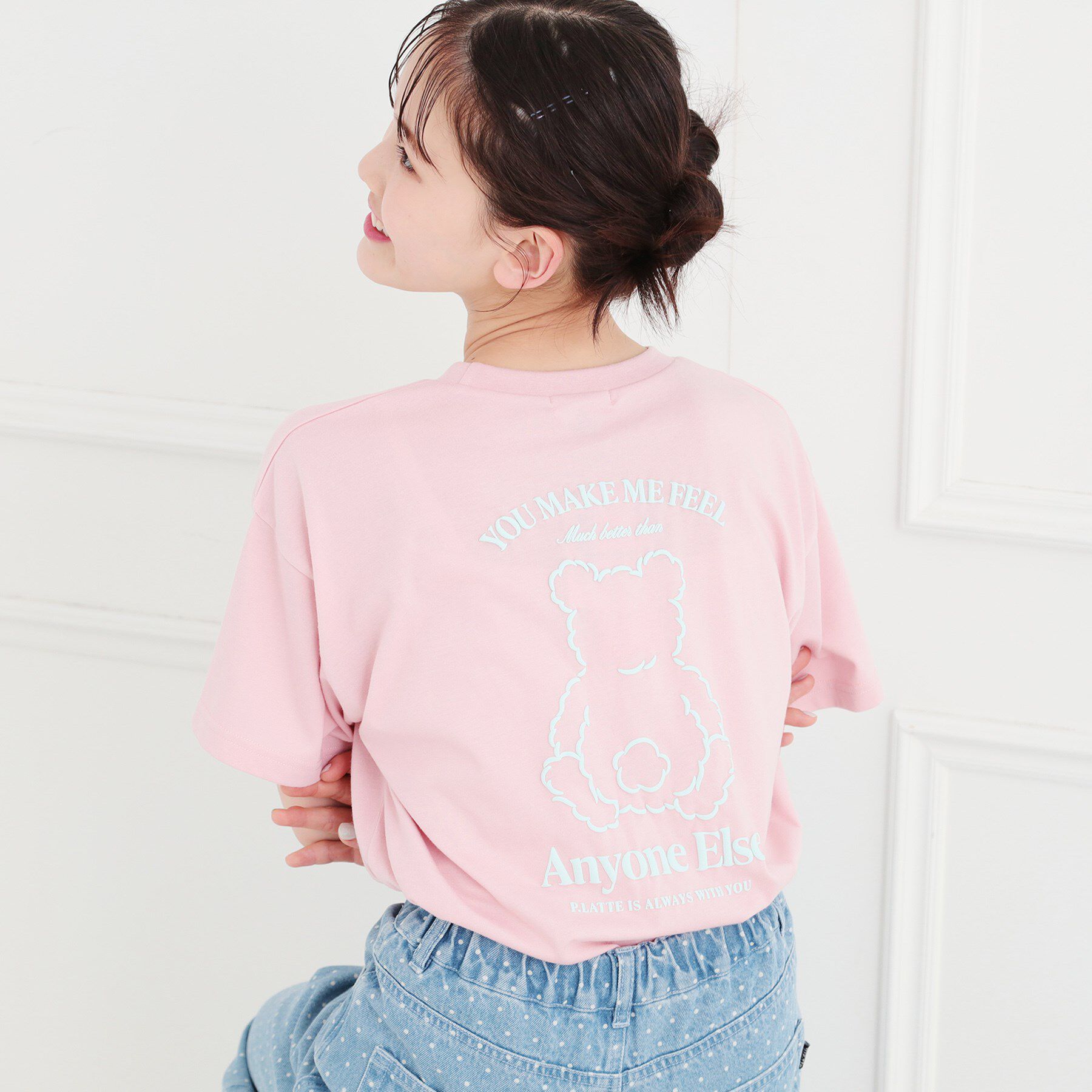 PINK-latte「くまちゃんTシャツ」|Tシャツ・カットソー|