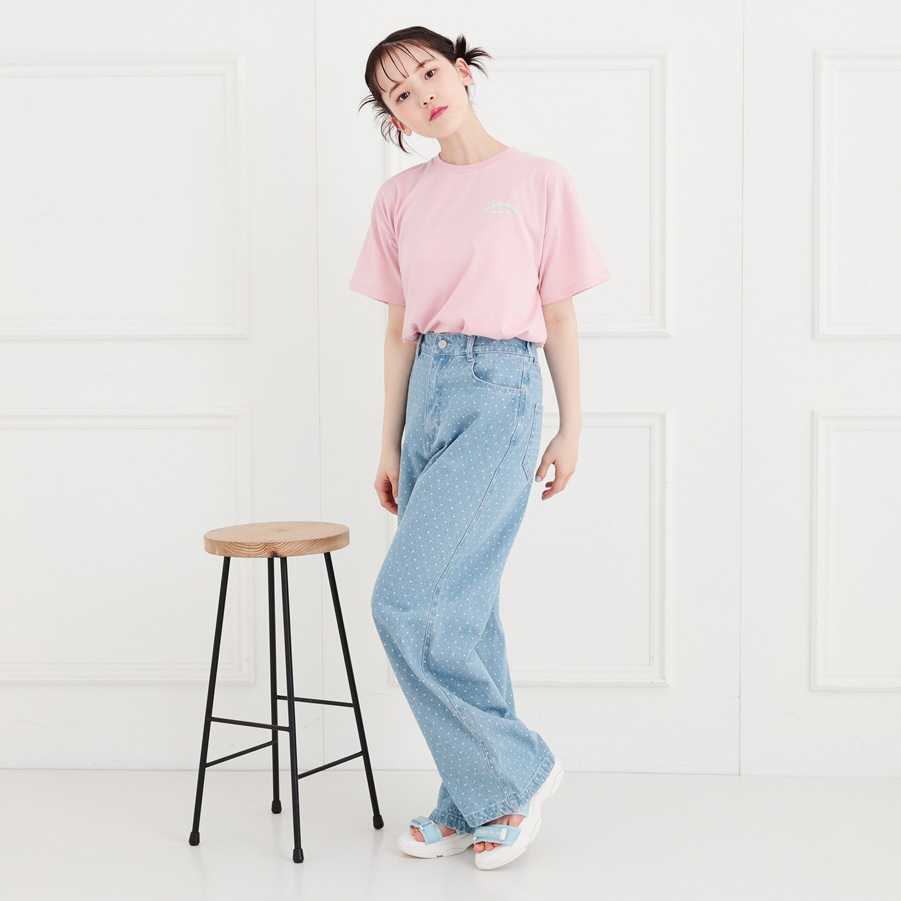 PINK-latte「くまちゃんTシャツ」|Tシャツ・カットソー|