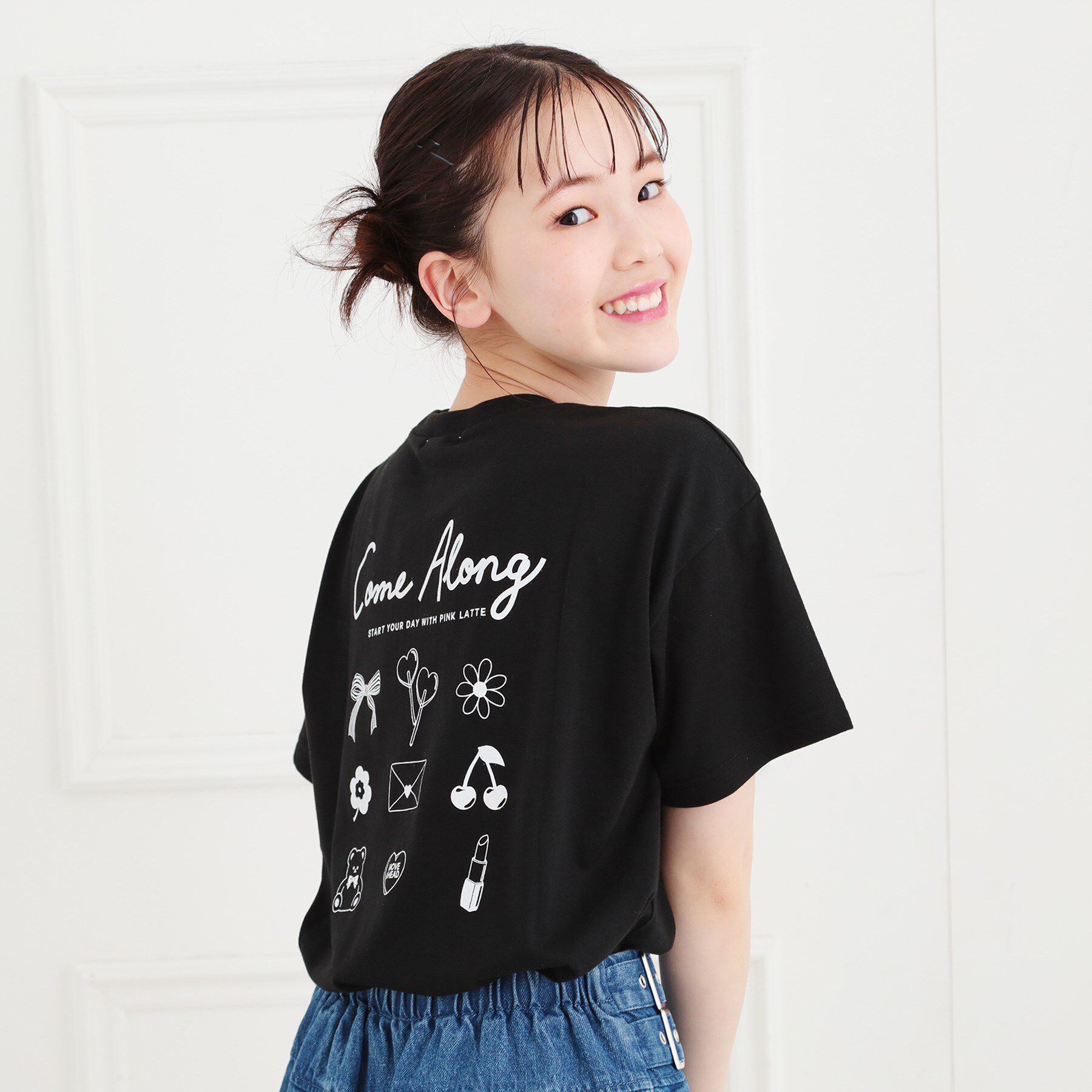 PINK-latte「バックプリントTシャツ」|Tシャツ・カットソー|