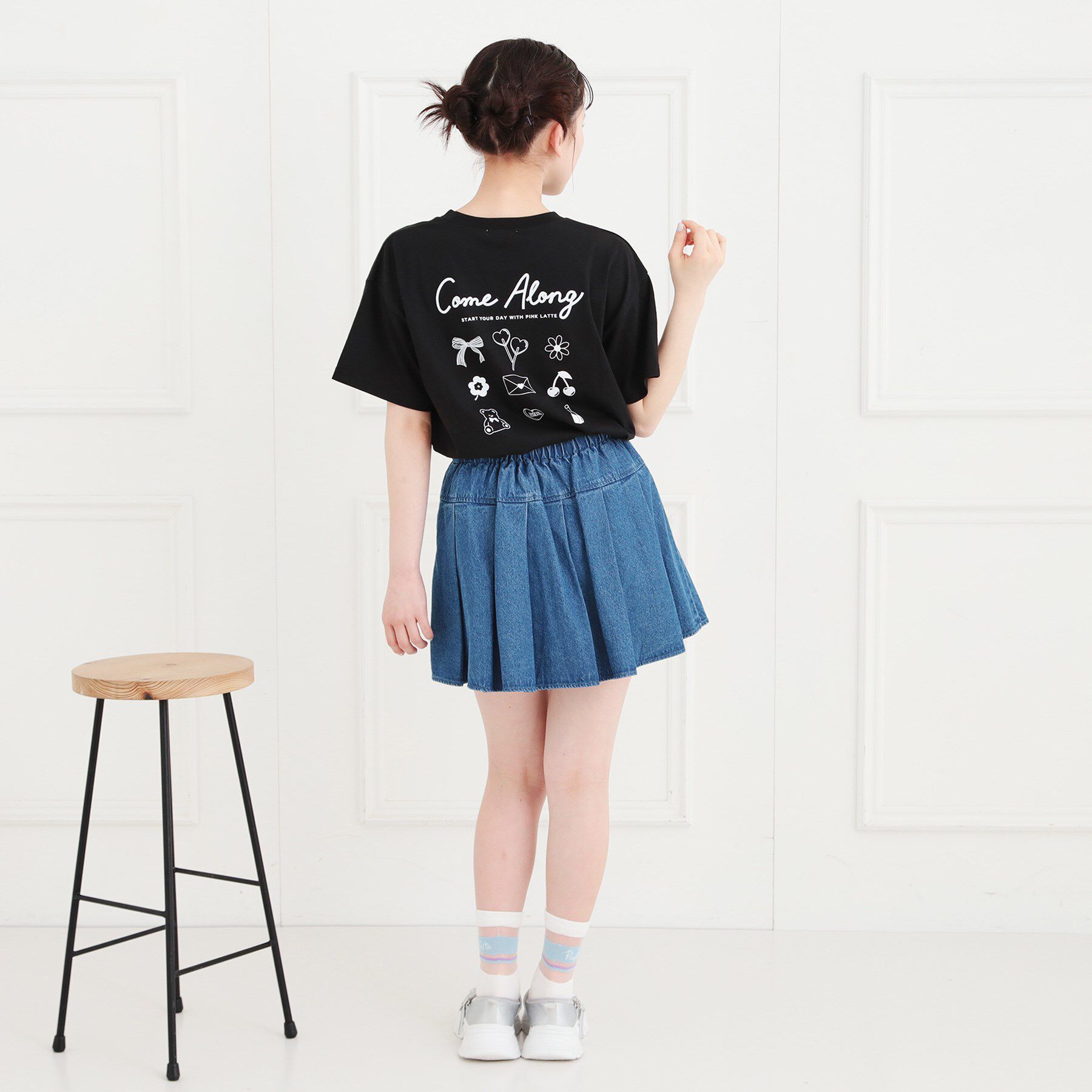 PINK-latte「バックプリントTシャツ」|Tシャツ・カットソー|