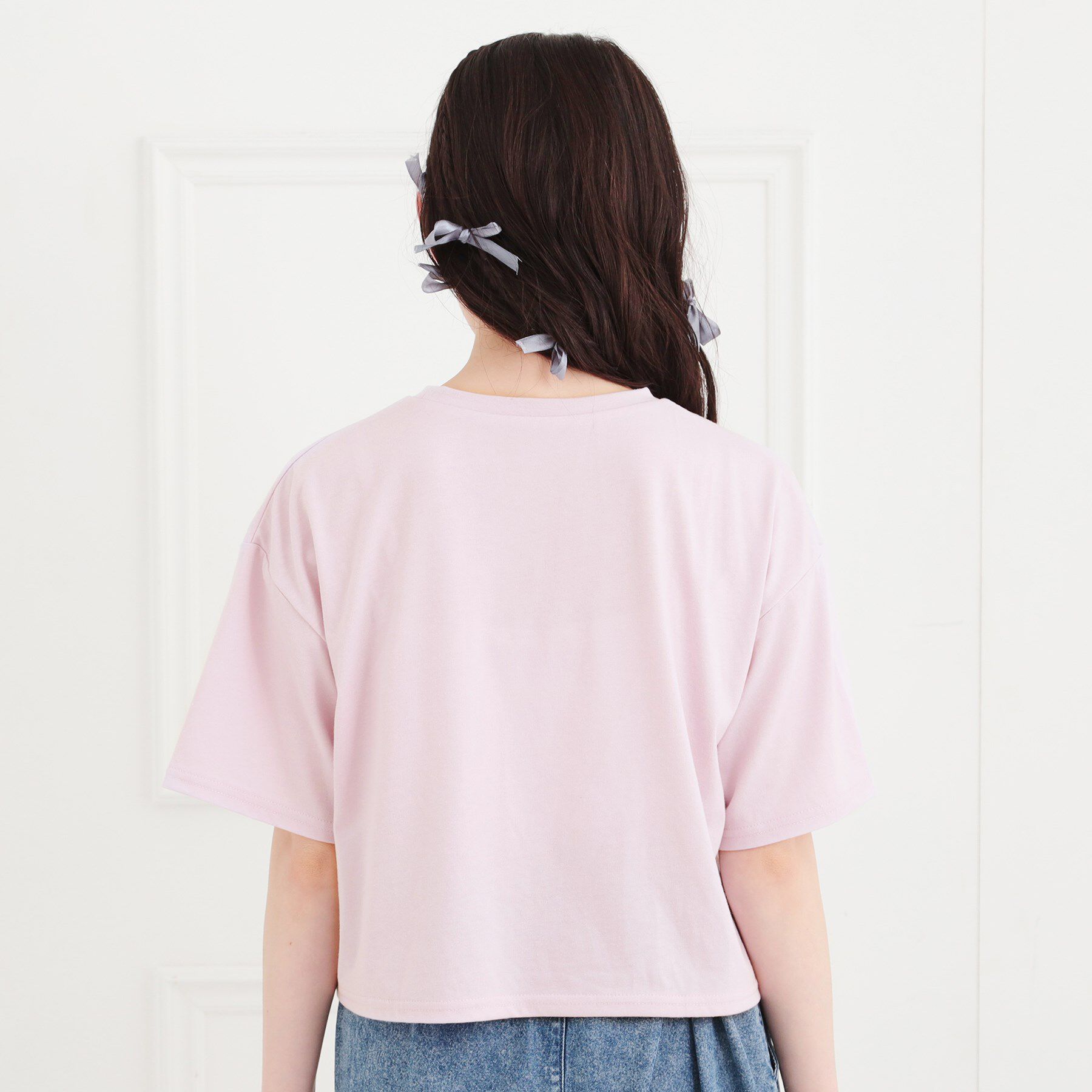 PINK-latte「レースアップTシャツ」|Tシャツ・カットソー|