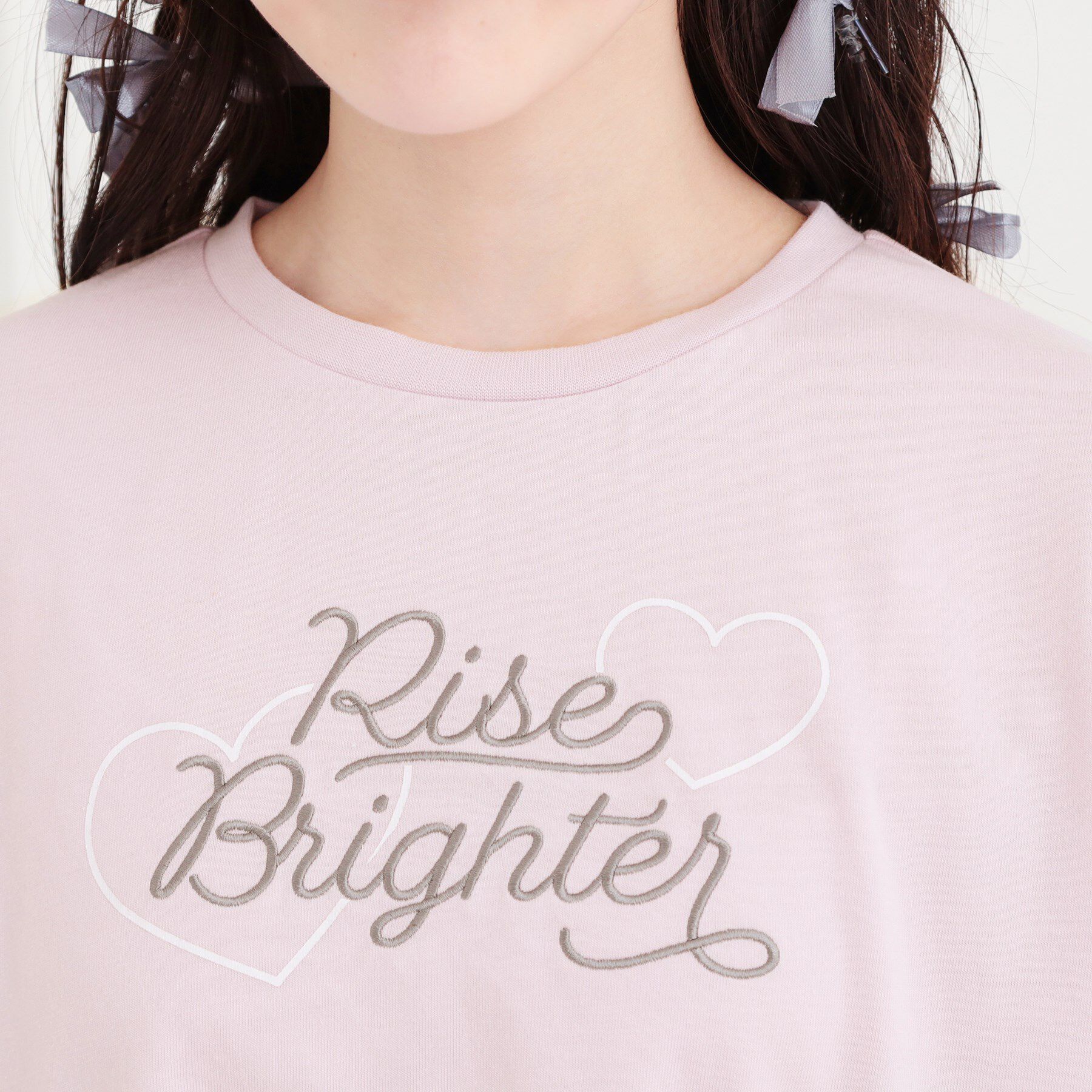 PINK-latte「レースアップTシャツ」|Tシャツ・カットソー|