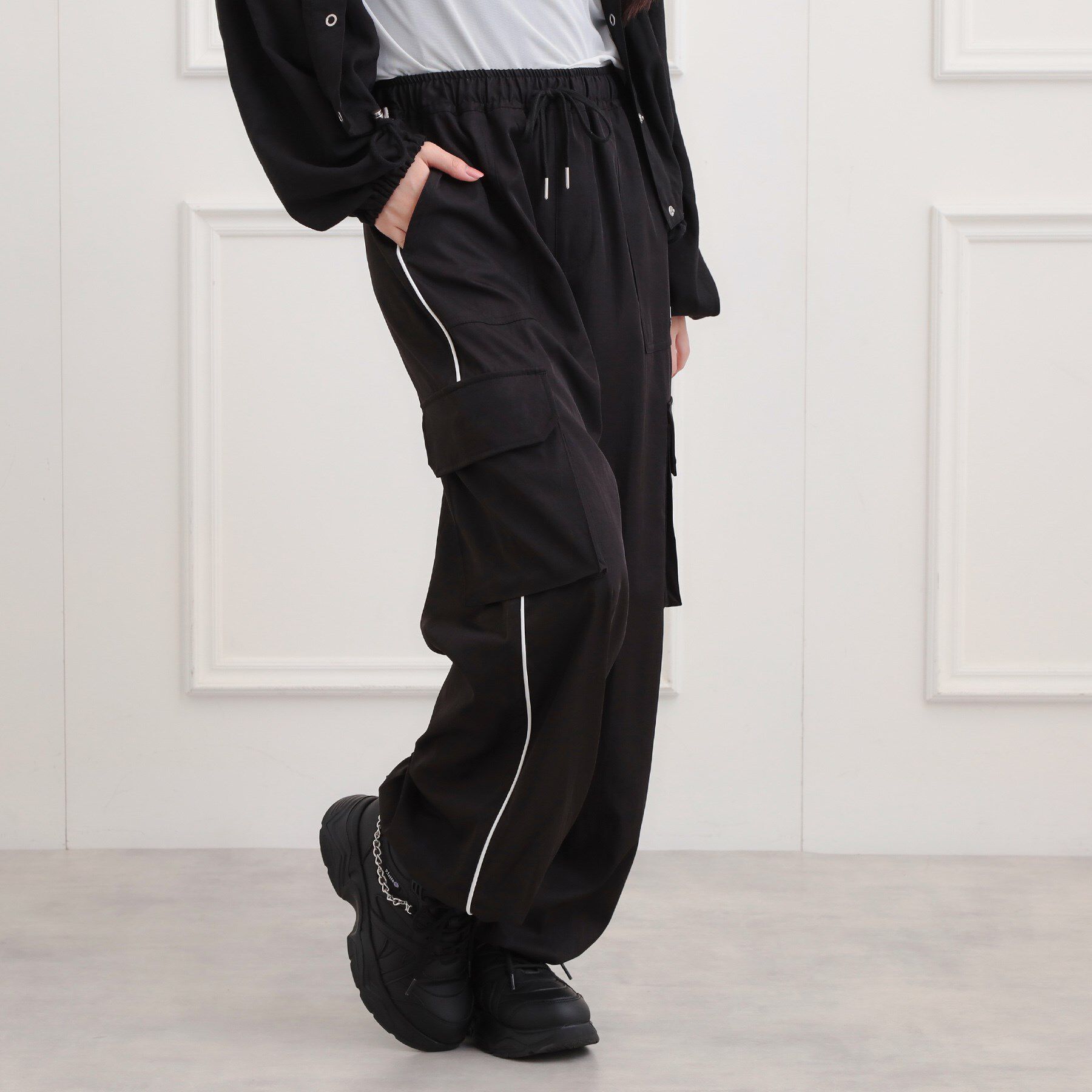 PINK-latte「ベーシックパイピングカーゴパンツ」|その他|