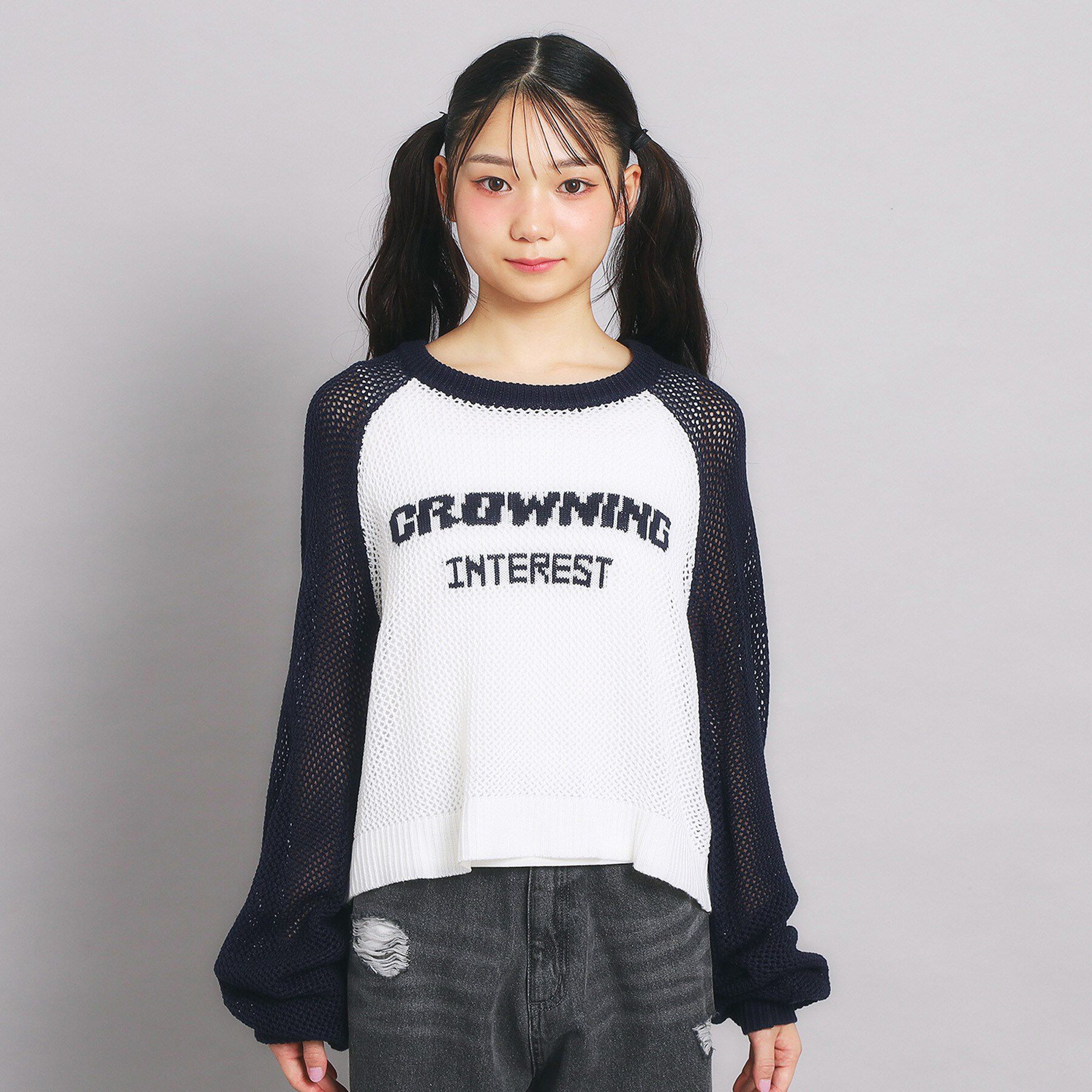 PINK-latte「【セットアイテム】メッシュニット＋タンクセット」|その他|