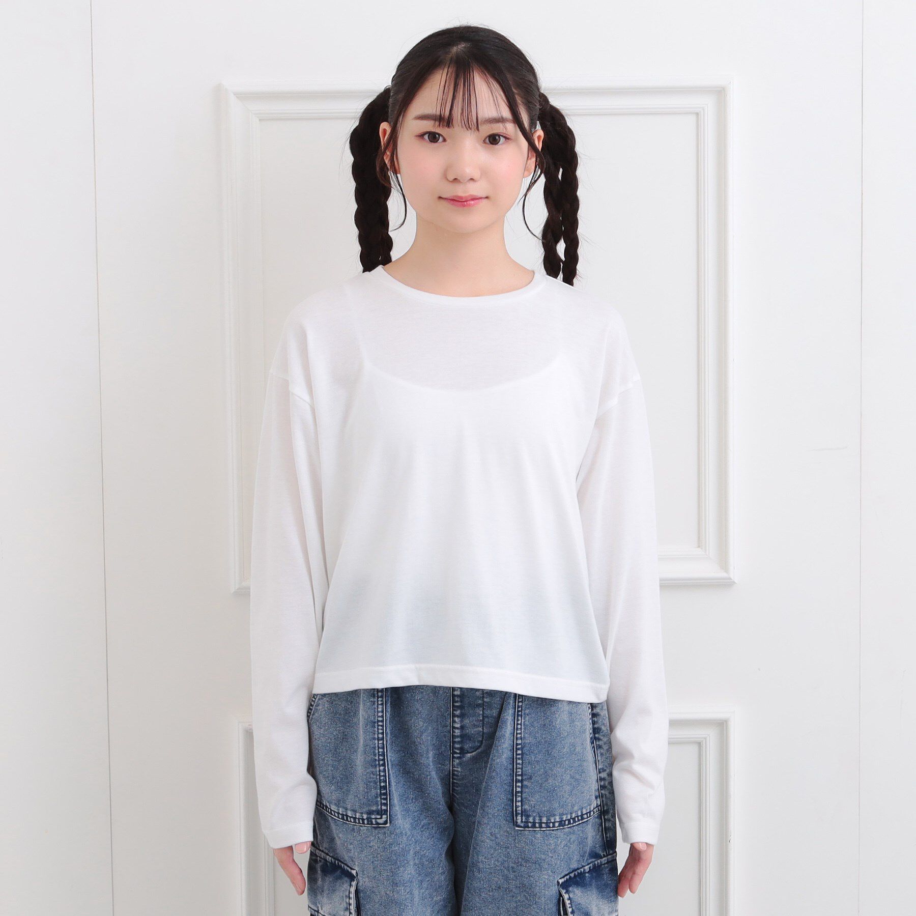 PINK-latte「【セットアイテム】ニットベスト＋ロンT」|ベスト・ジレ|