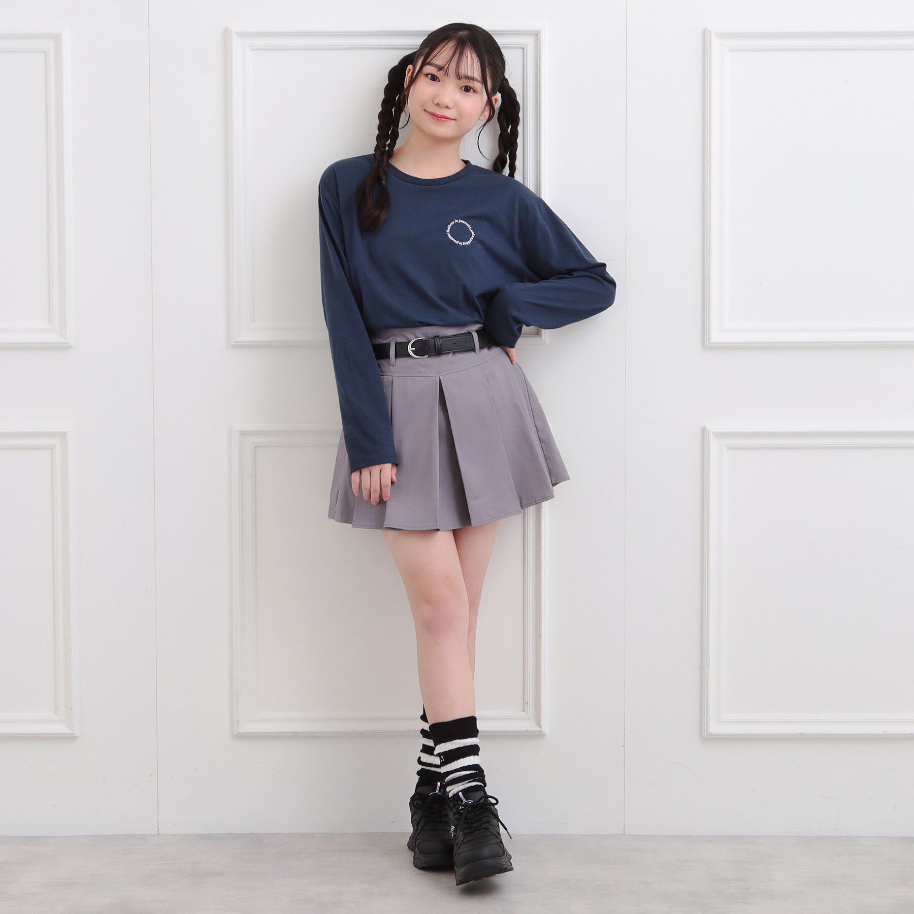 PINK-latte「フロッキーくまちゃんロンT」|Tシャツ・カットソー|