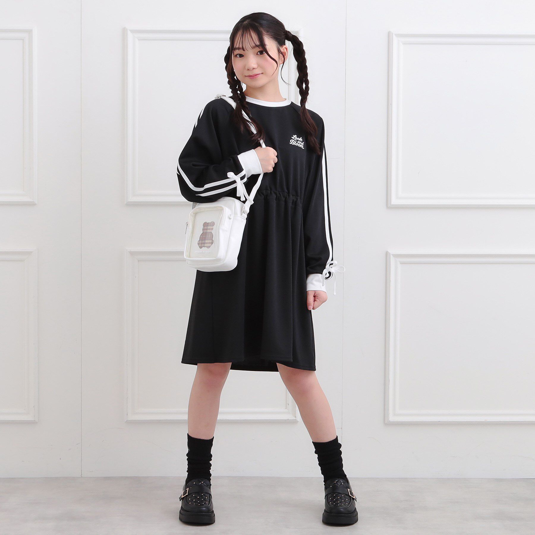 PINK-latte「ポンチドロストワンピース」|ワンピース|