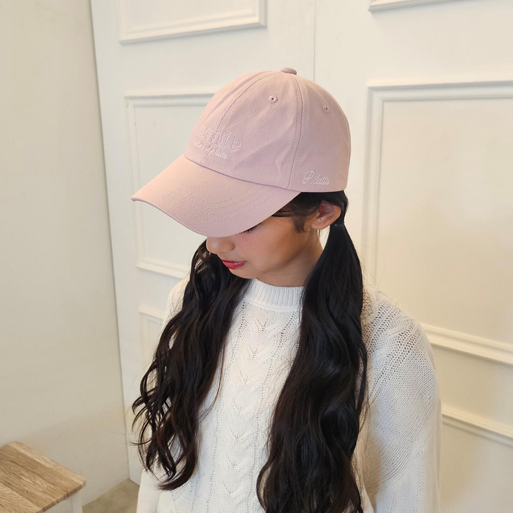 PINK-latte「刺繍ロゴキャップ」|キャップ・キャスケット|ピンク(071)