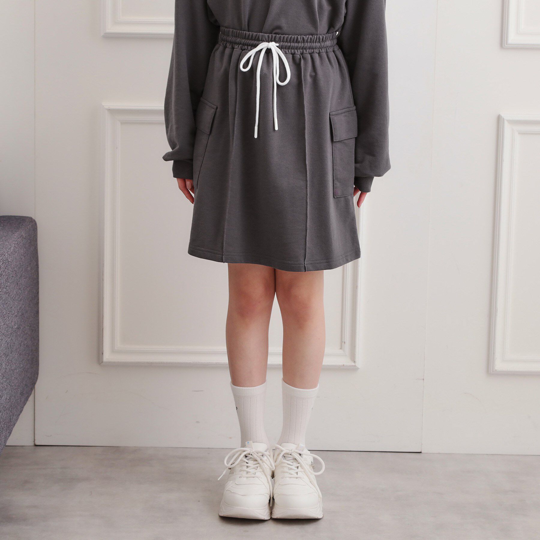 PINK-latte「【セットアップ】ハーフジップ＋カーゴスカート」|その他|