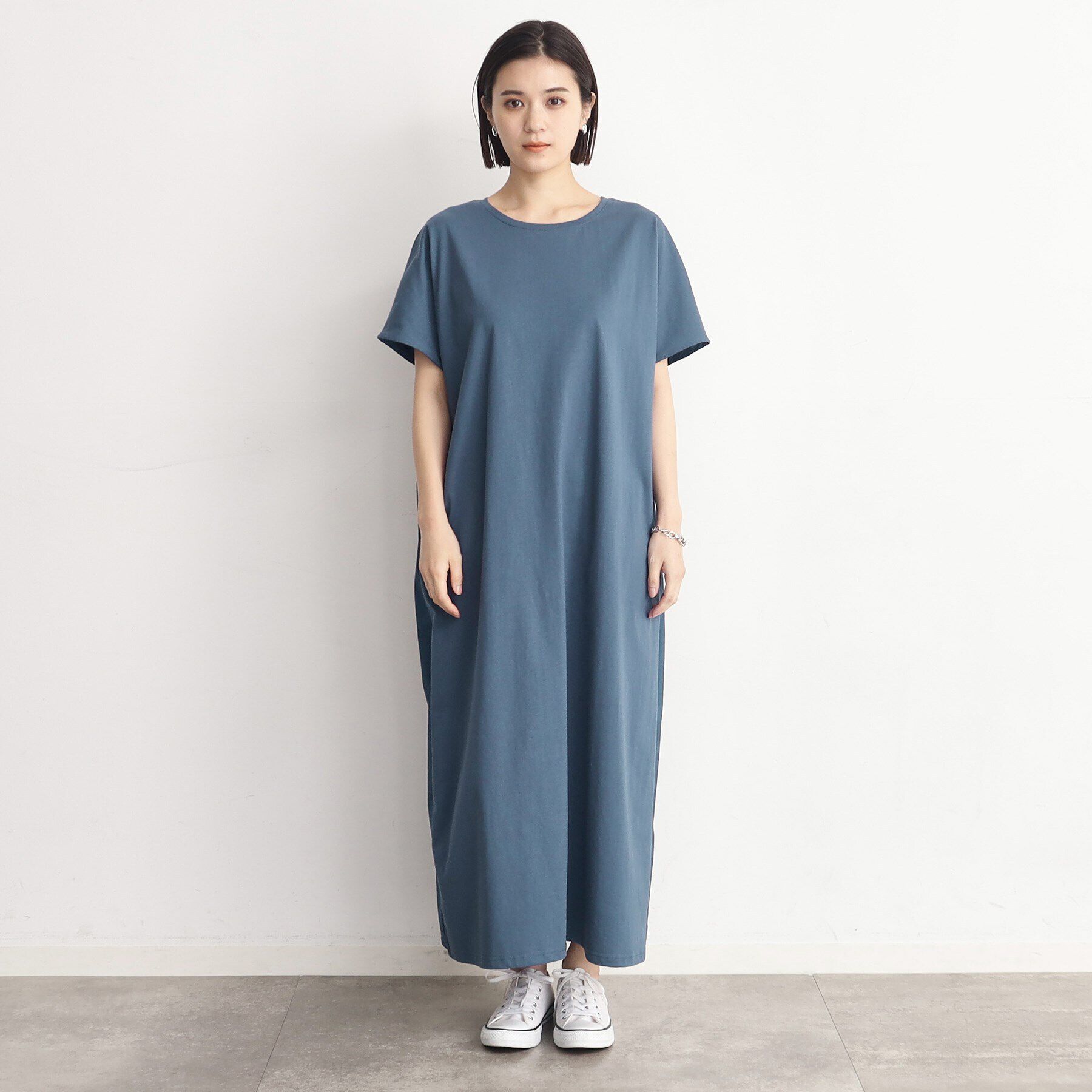 THE SHOP TK「バックギャザー切り替えワンピース【洗える】」|ワンピース|