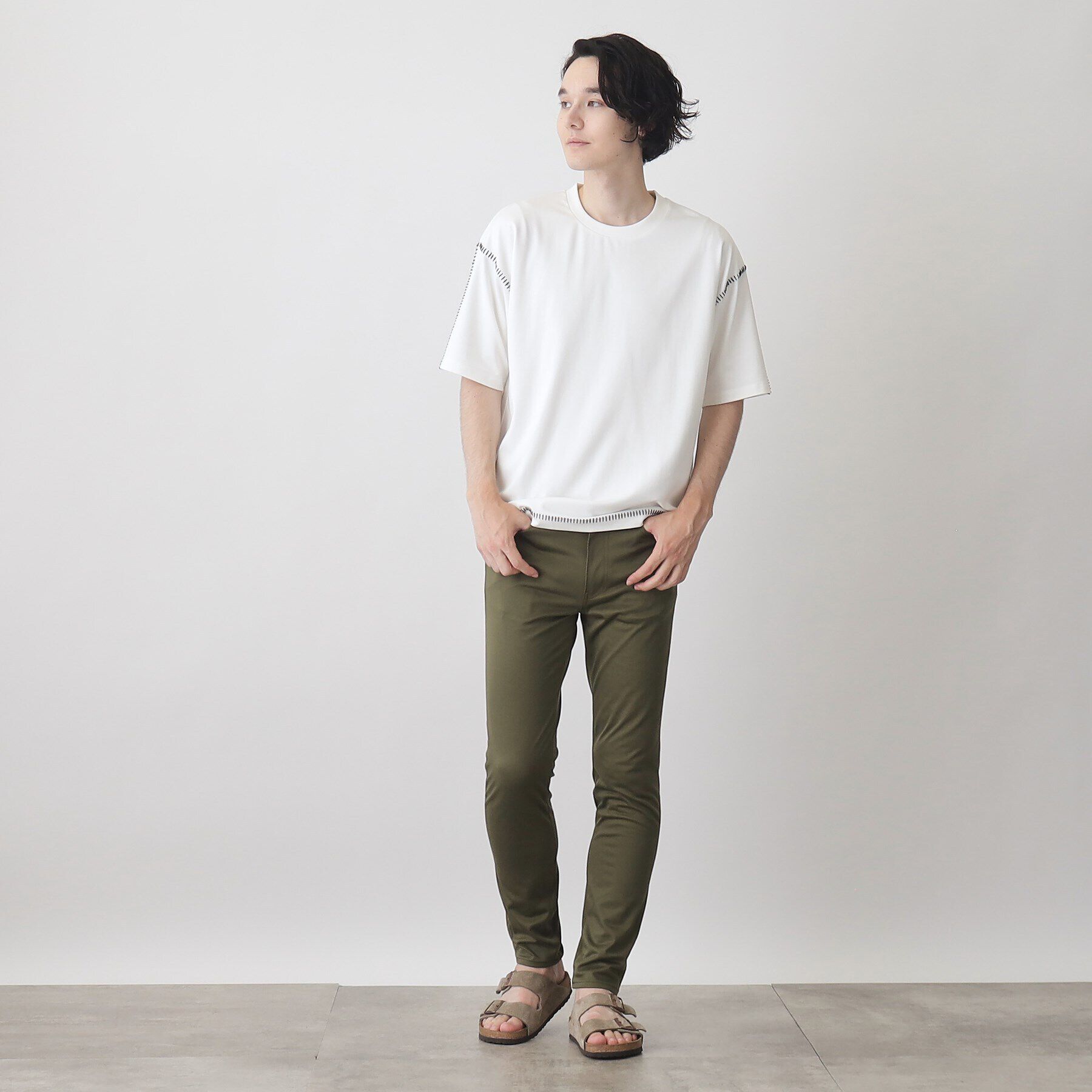 THE SHOP TK「冷感ポンチステッチTシャツ 接触冷感／リラックスシルエット」|Tシャツ・カットソー|