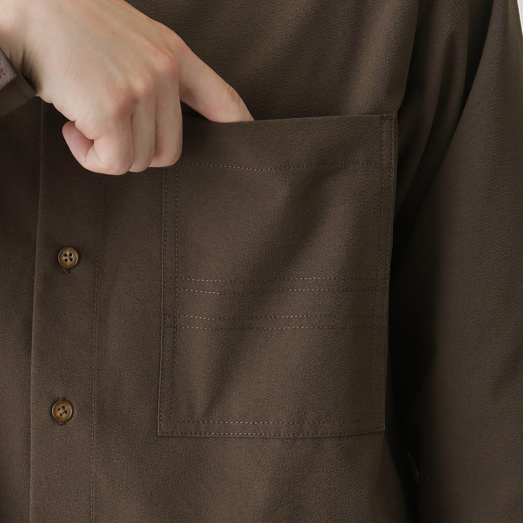 THE SHOP TK「【360&deg;ストレッチ／セットアップ可】リッチポリシャツ」|シャツ・ブラウス|