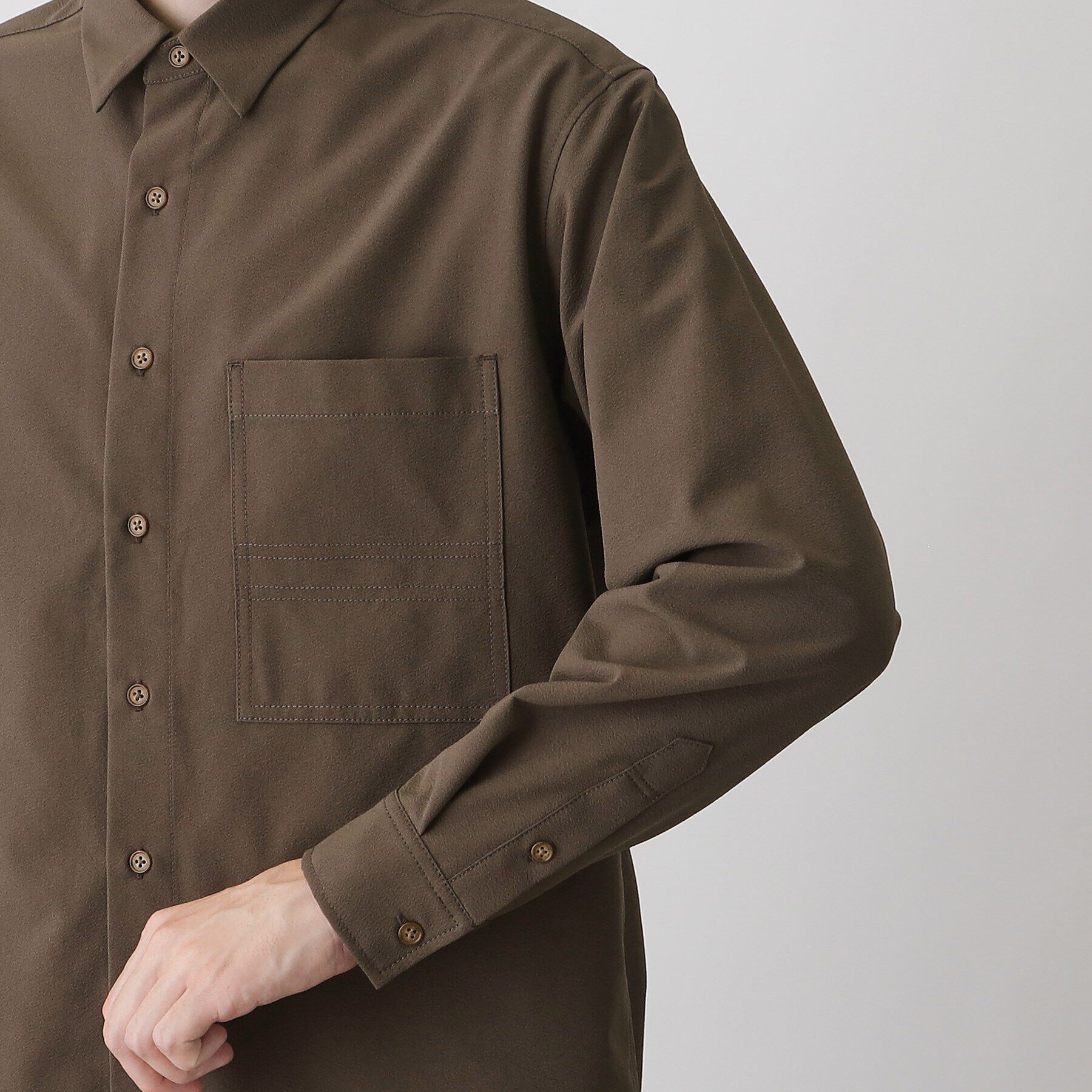 THE SHOP TK「【360&deg;ストレッチ／セットアップ可】リッチポリシャツ」|シャツ・ブラウス|