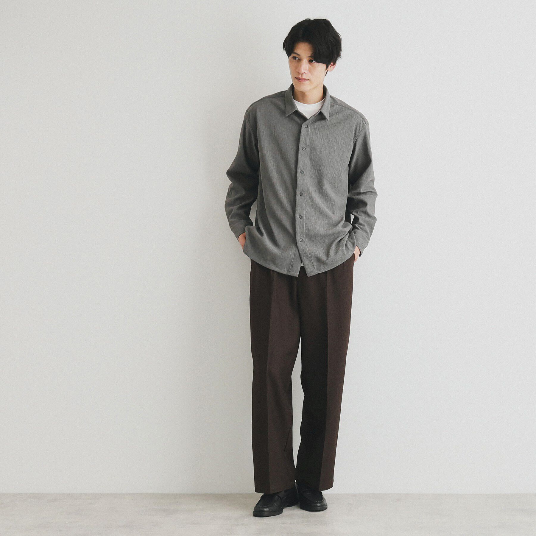 THE SHOP TK「リラックスシルエット楊柳シャツ」|シャツ・ブラウス|