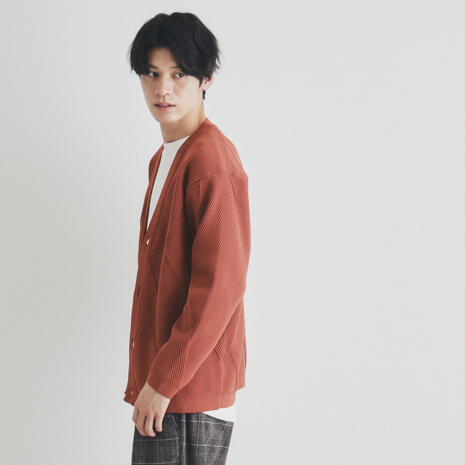 THE SHOP TK「ダイヤパネルアンサンブルカーディガン」|カーディガン|