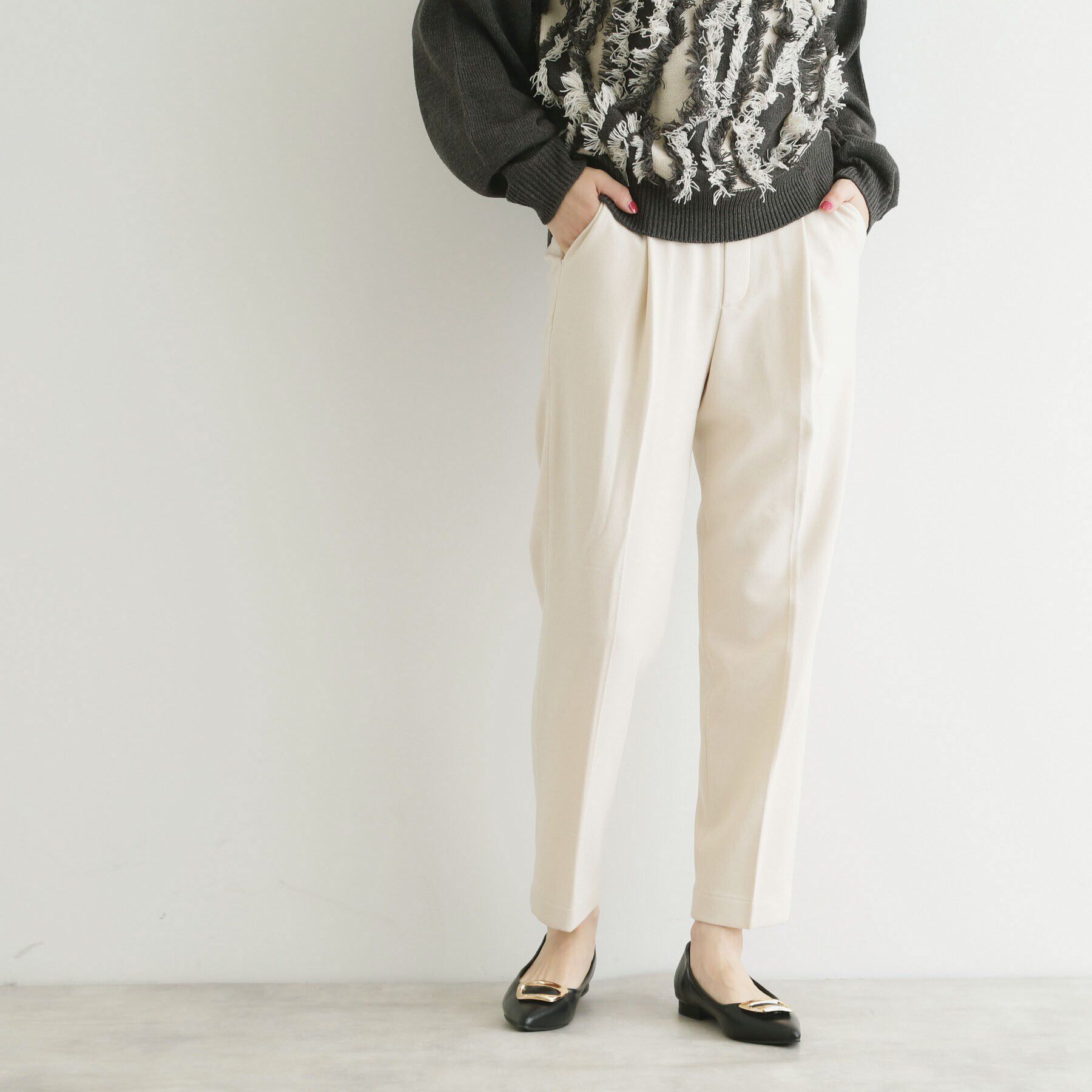 THE SHOP TK「【洗える】両面起毛テーパードパンツ」|その他|