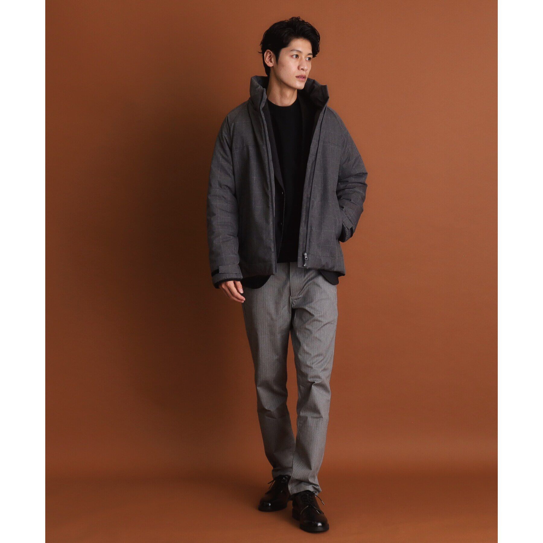 THE SHOP TK「SORONA中綿フードブルゾン 蓄熱／保温／洗える／防風／撥水／ビジネス対応可」|ダウン|