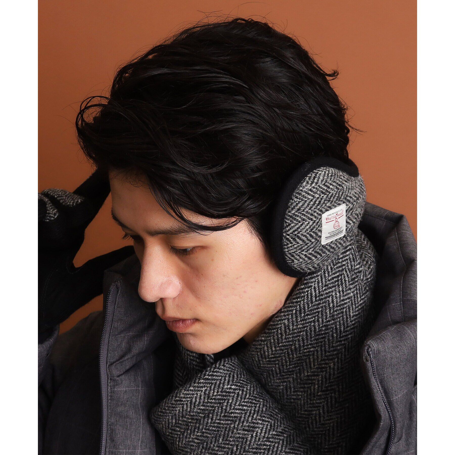 THE SHOP TK「【HARRIS TWEED／ハリスツイード】イヤーマフ」|イヤーマフ|チャコールグレー(0