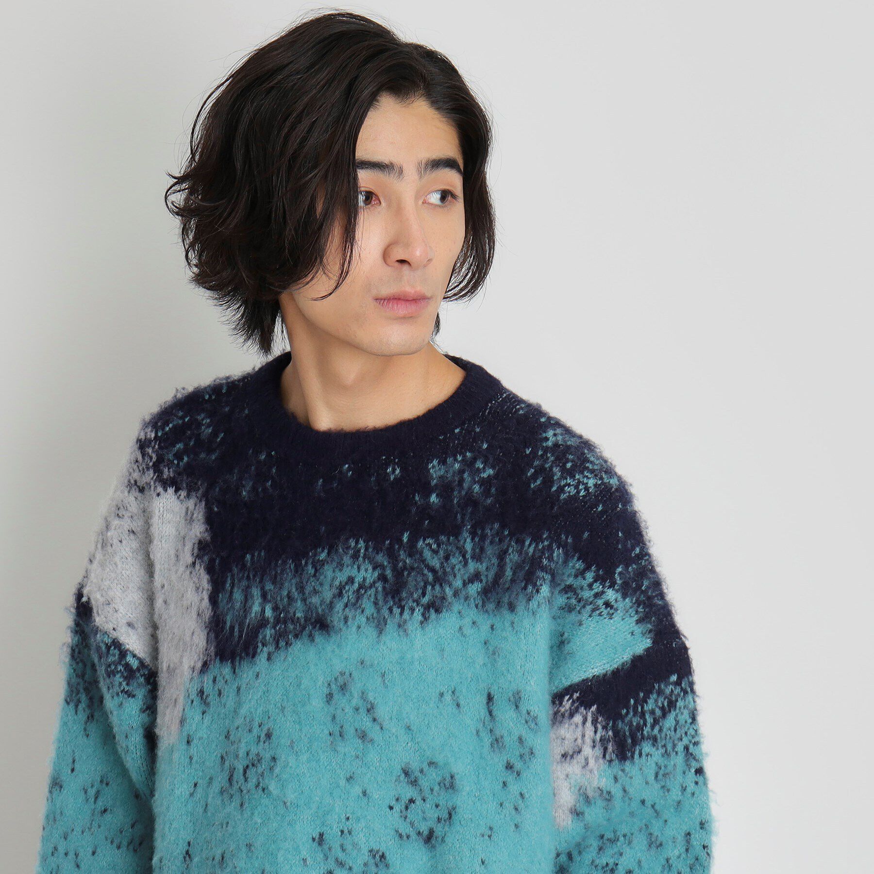 THE SHOP TK「グラデーションシャギーニット ビッグシルエット」|ニット・セーター|