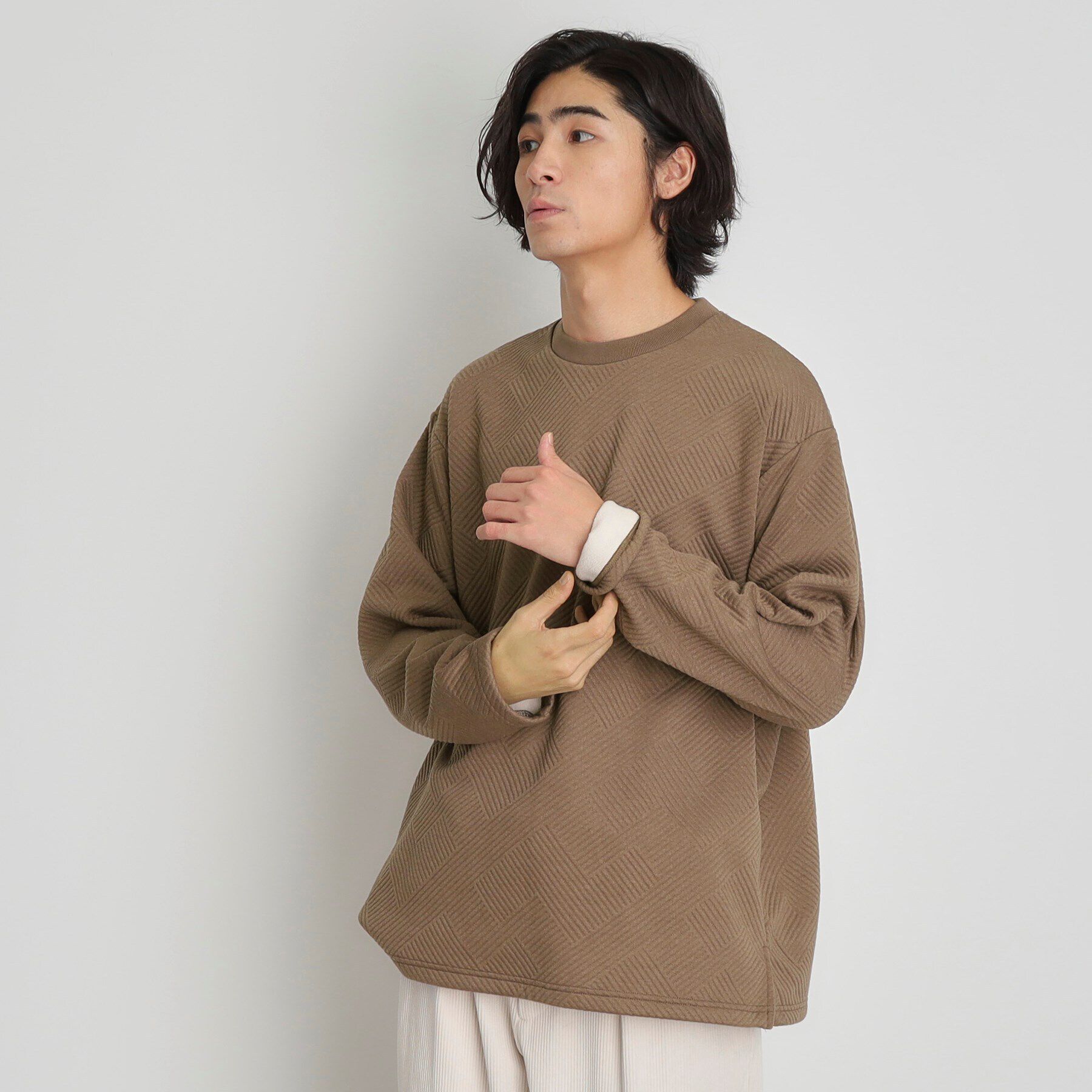 THE SHOP TK「ふくれキルティングフリースプルオーバー」|Tシャツ・カットソー|