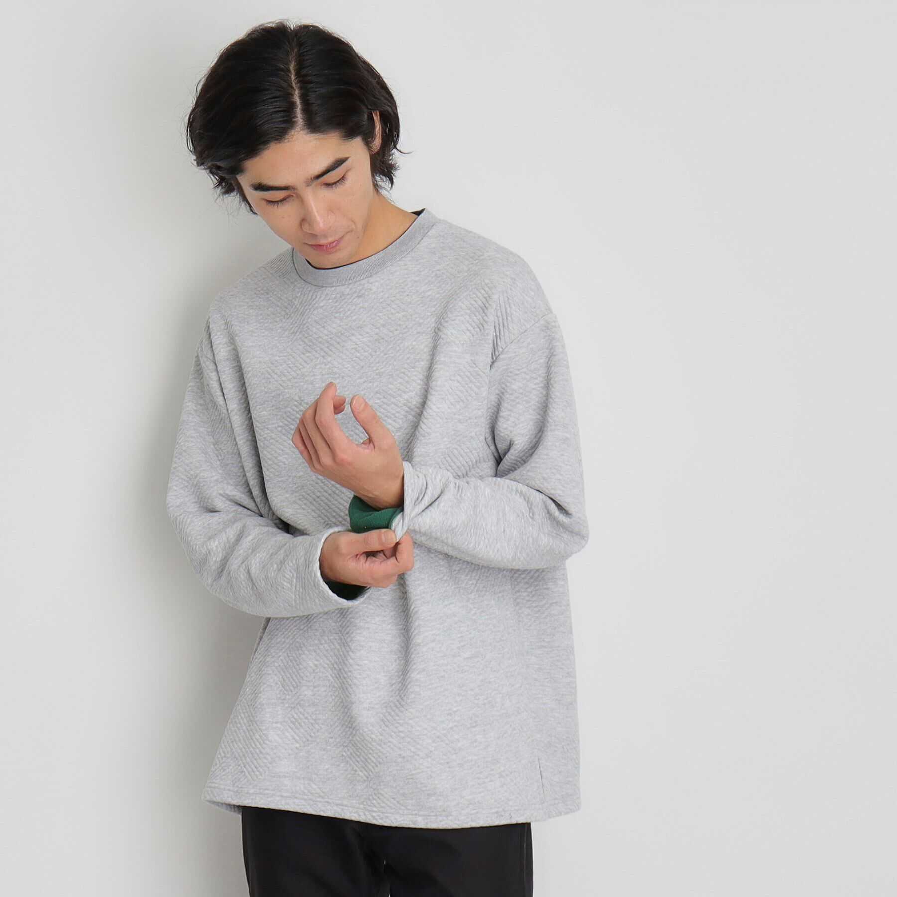 THE SHOP TK「ふくれキルティングフリースプルオーバー」|Tシャツ・カットソー|