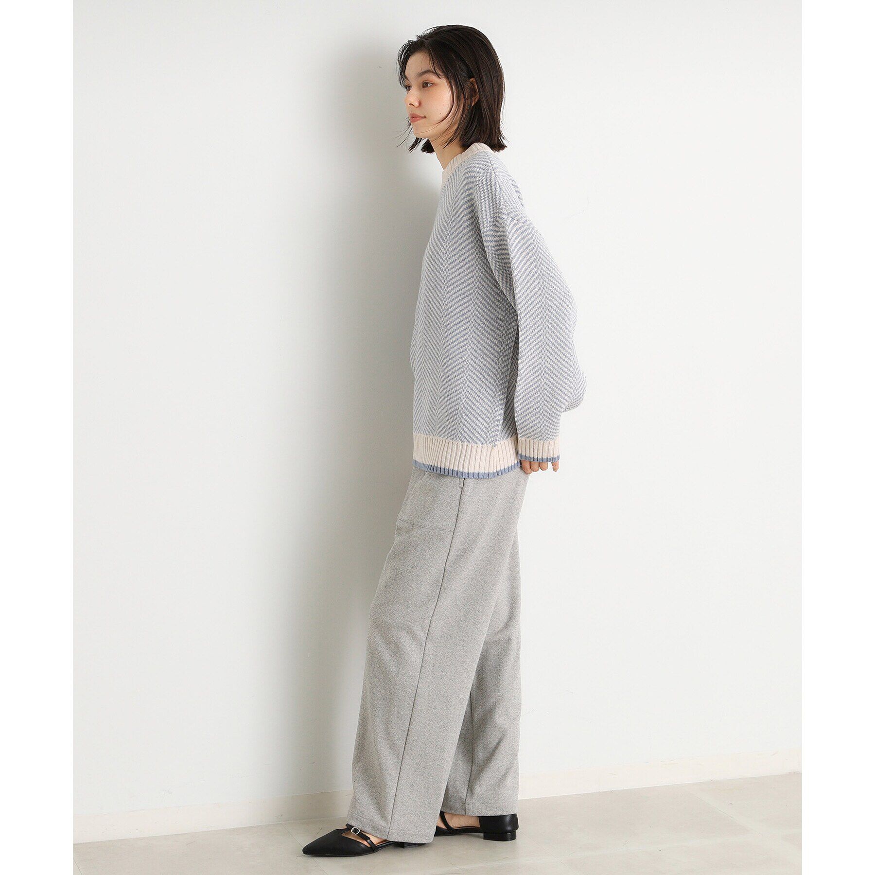 THE SHOP TK「ラメヘリンボーンニット【洗濯機OK】」|ニット・セーター|