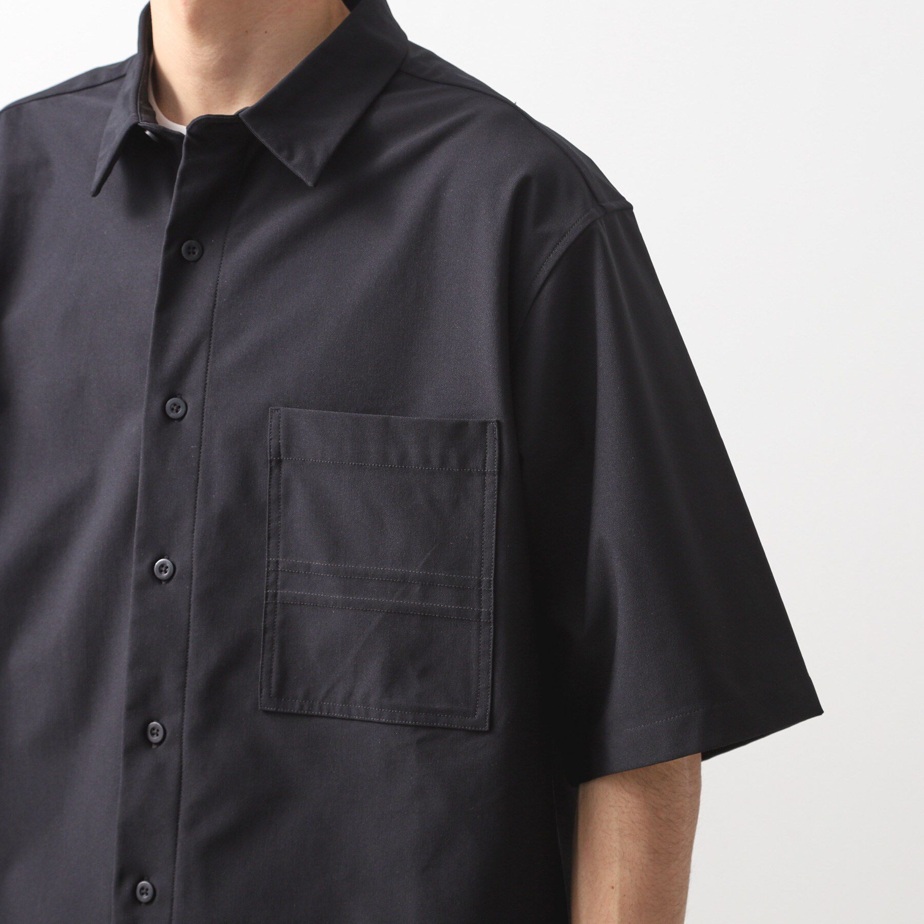 THE SHOP TK「パーフェクテックツイル5分袖シャツ【セットアップ可/吸水速乾/UVカット/アンチピリング】」|シャツ・ブラウス|