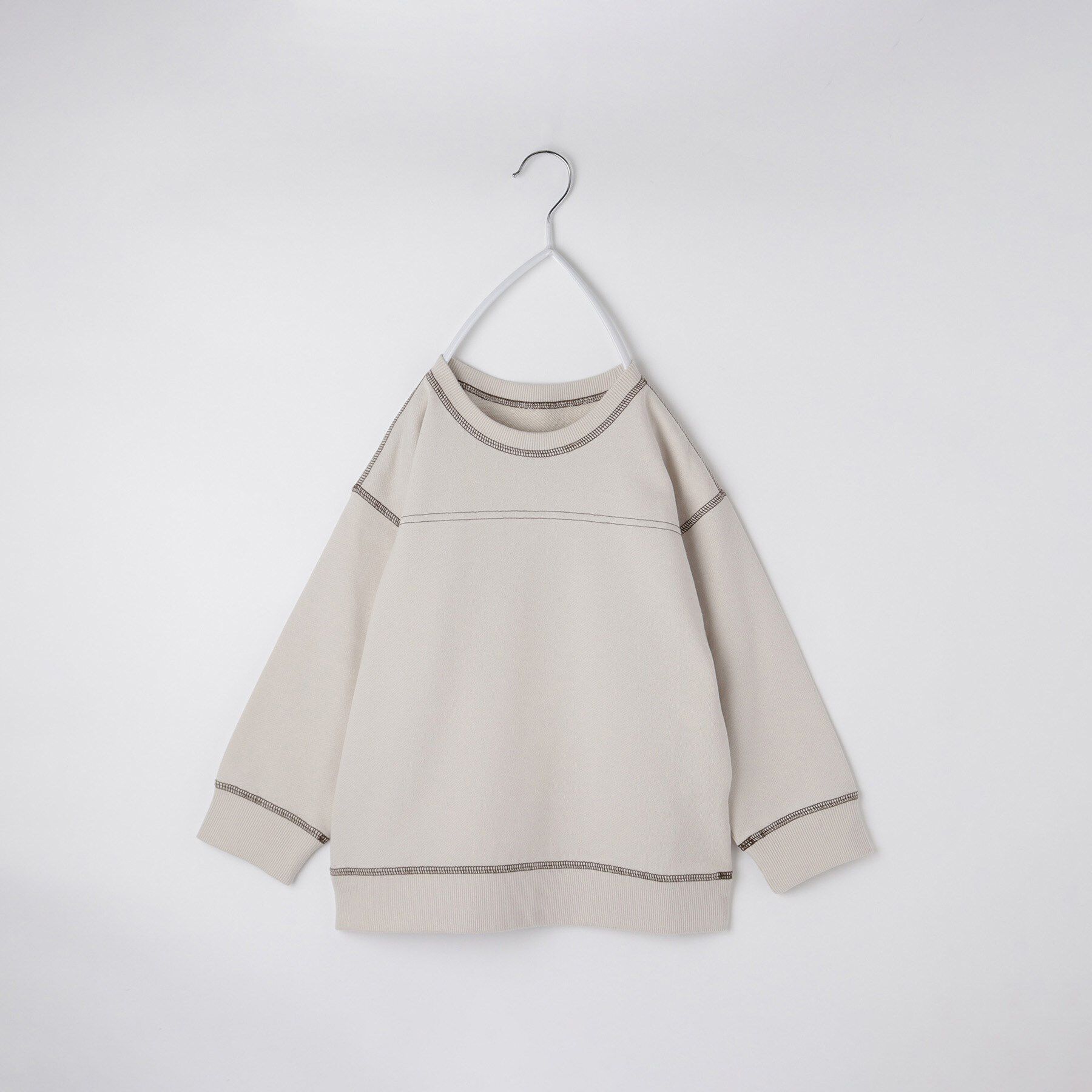 THE SHOP TK「【110-160】カラーロック裏毛プルオーバー」|Tシャツ・カットソー|アイボリー(004)