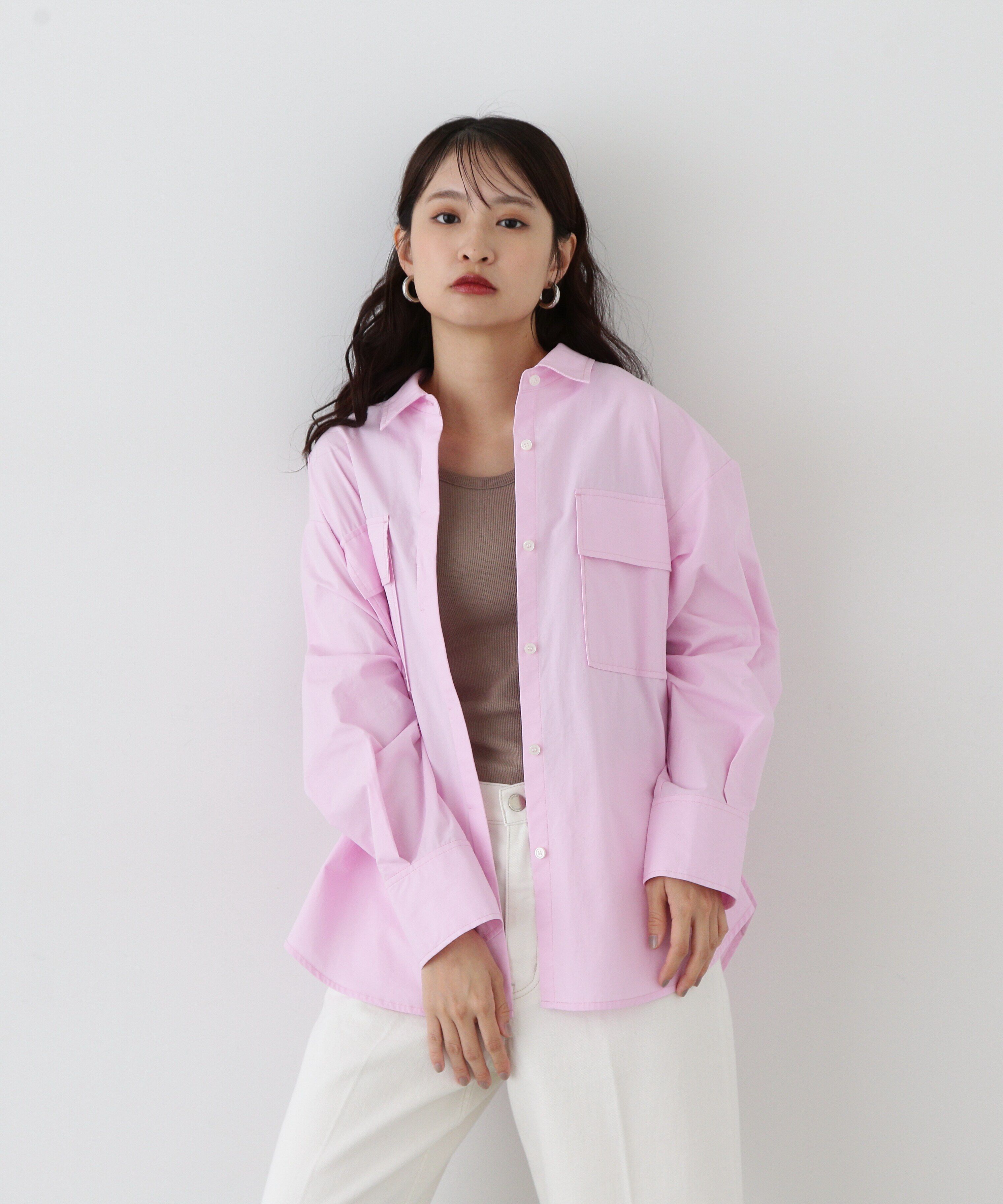  「オーバーサイズフラップシャツ」|シャツ・ブラウス|