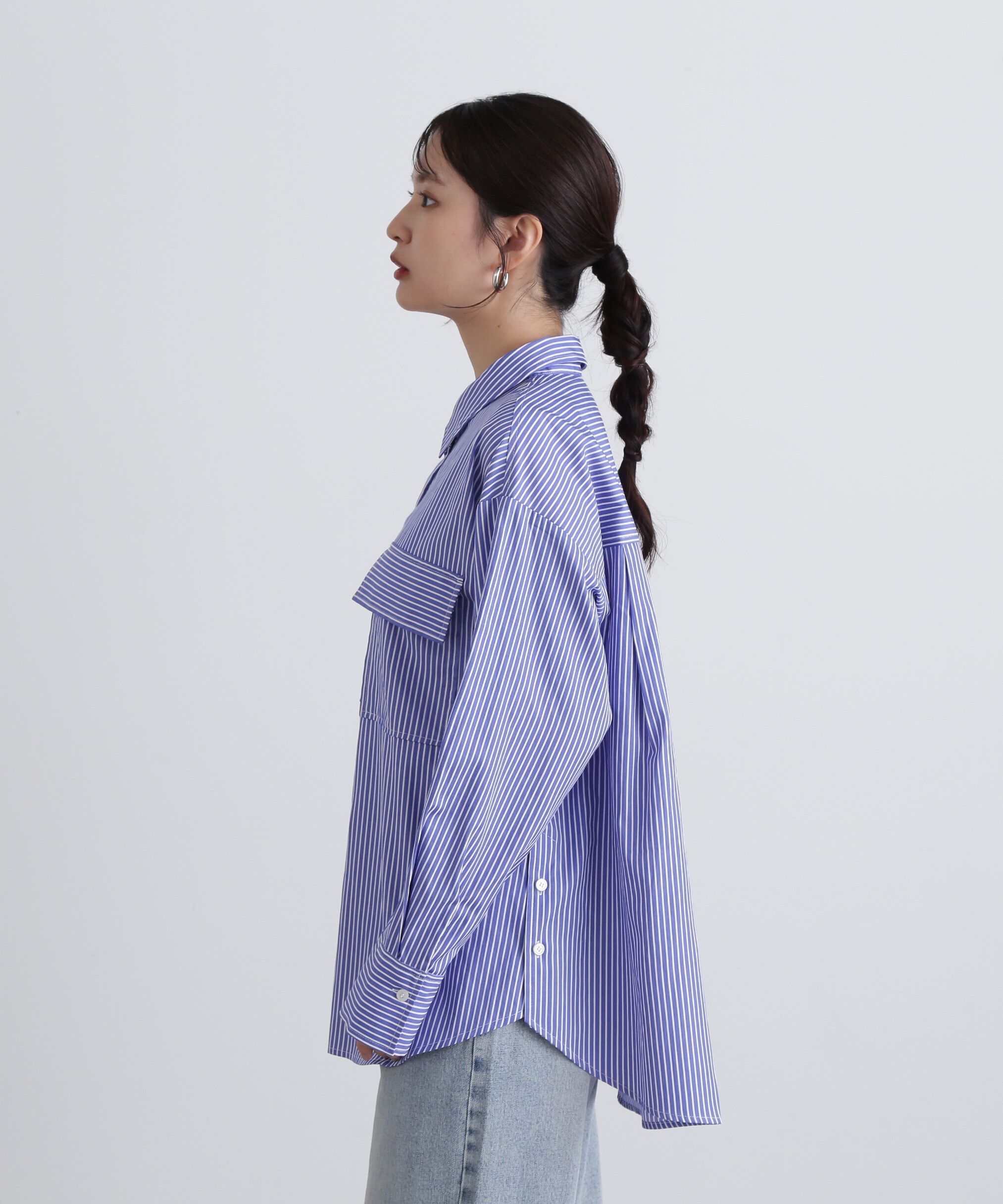  「オーバーサイズフラップシャツ」|シャツ・ブラウス|