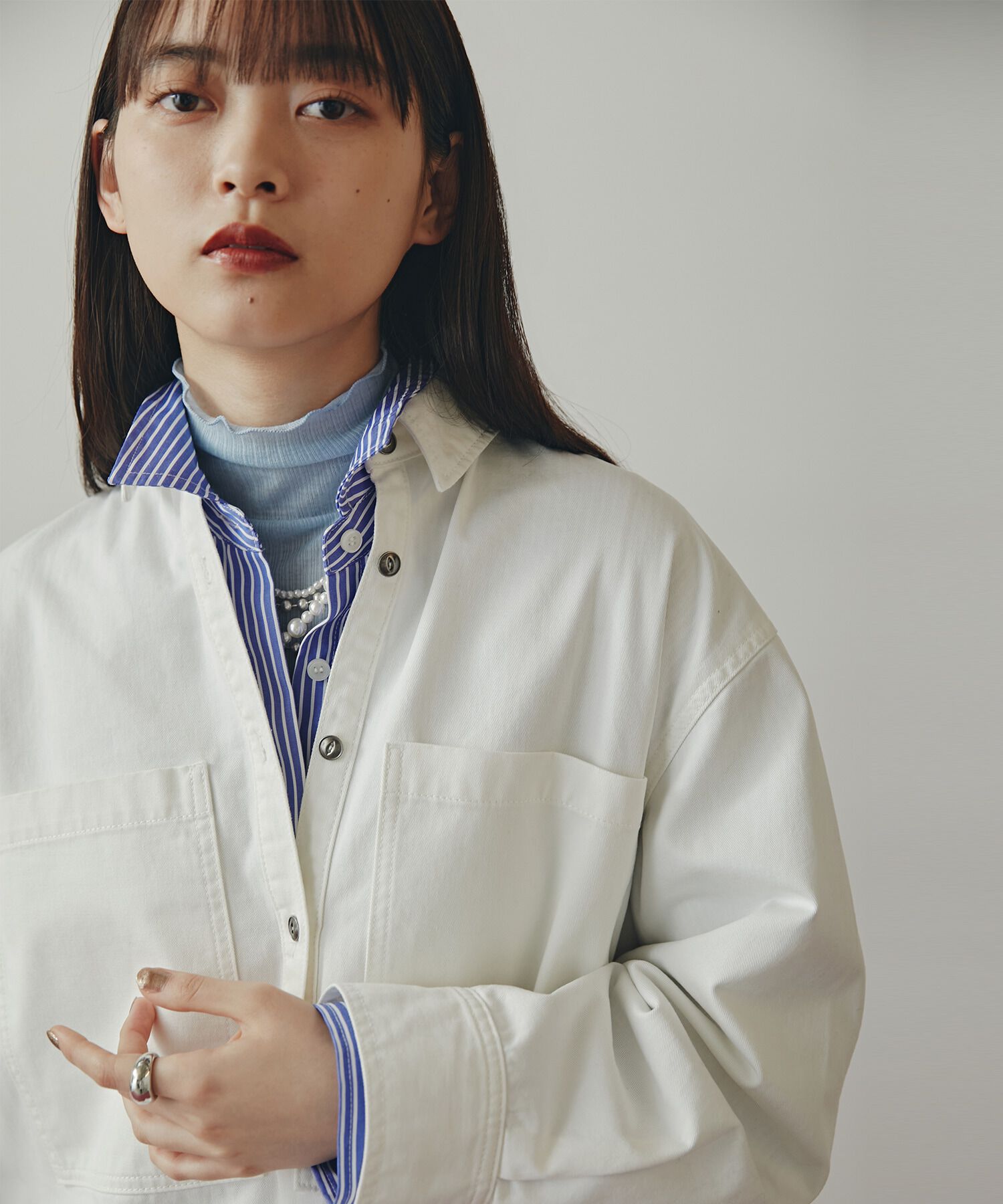  「オーバーサイズフラップシャツ」|シャツ・ブラウス|