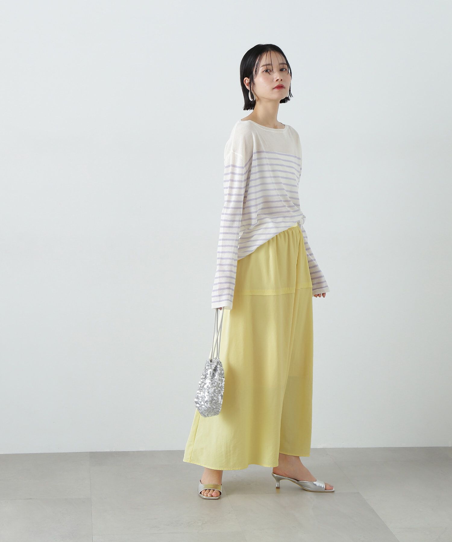  「シアーボーダーニット」|ニット・セーター|