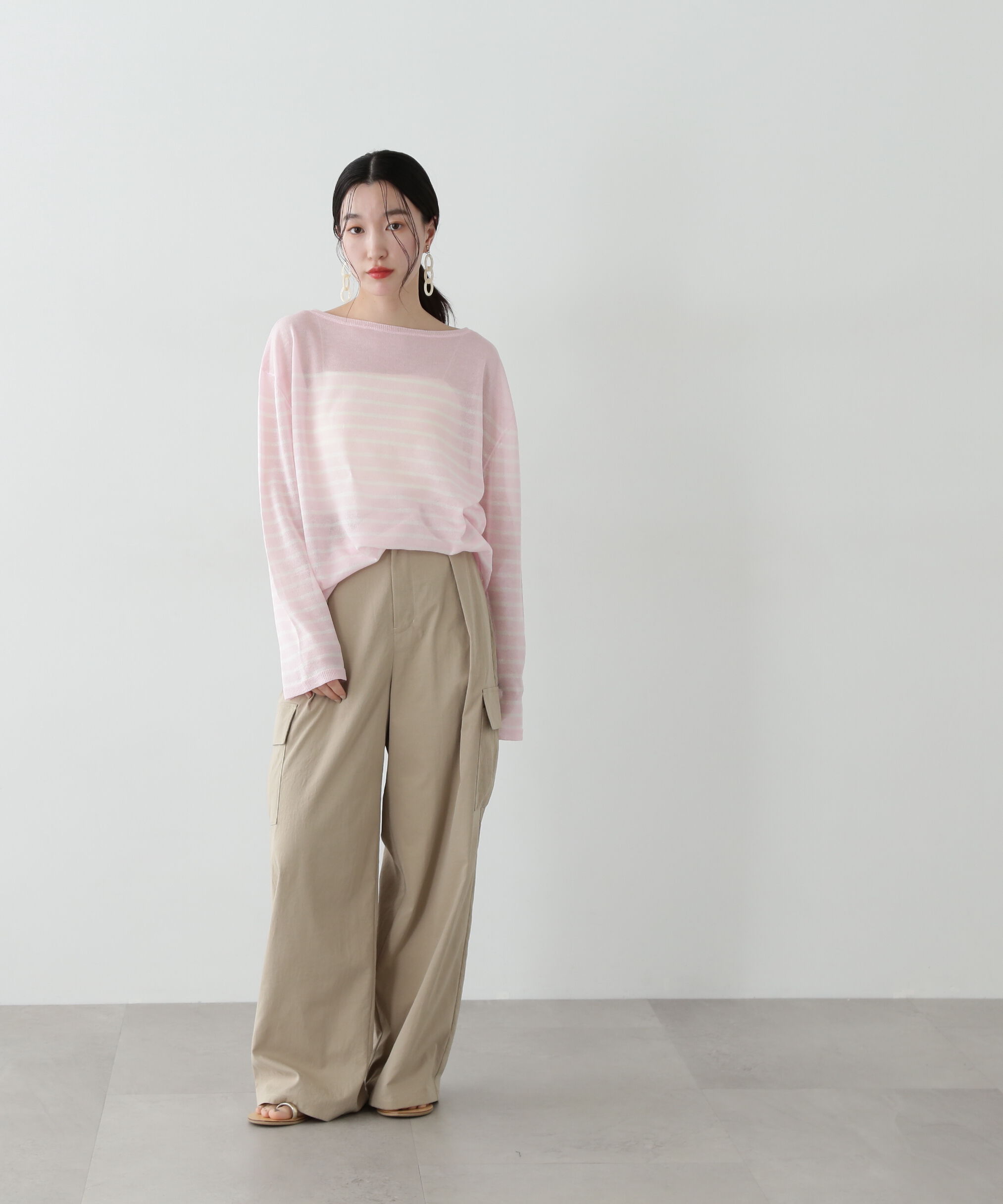  「シアーボーダーニット」|ニット・セーター|