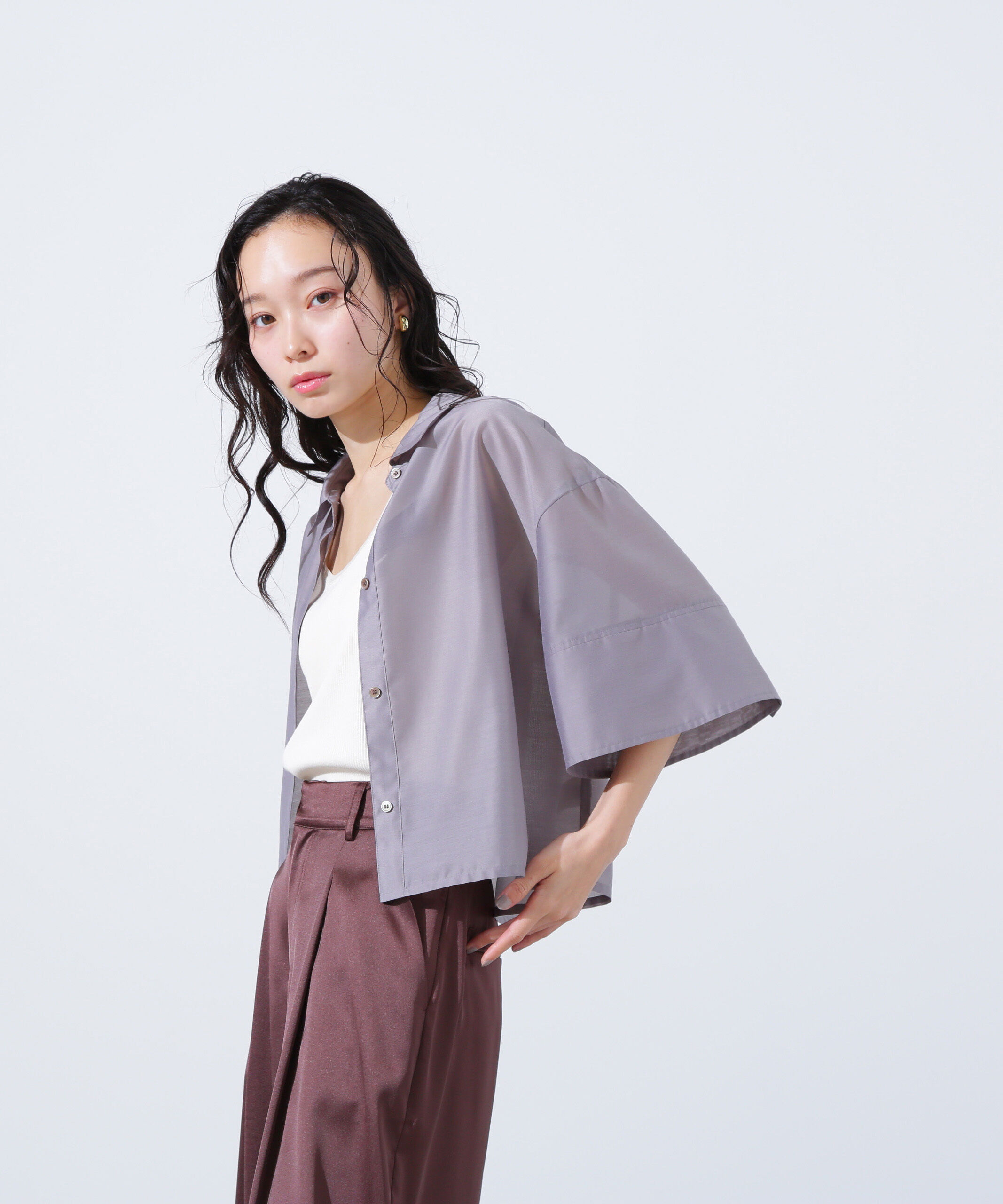  「シアークロップドシャツ」|シャツ・ブラウス|