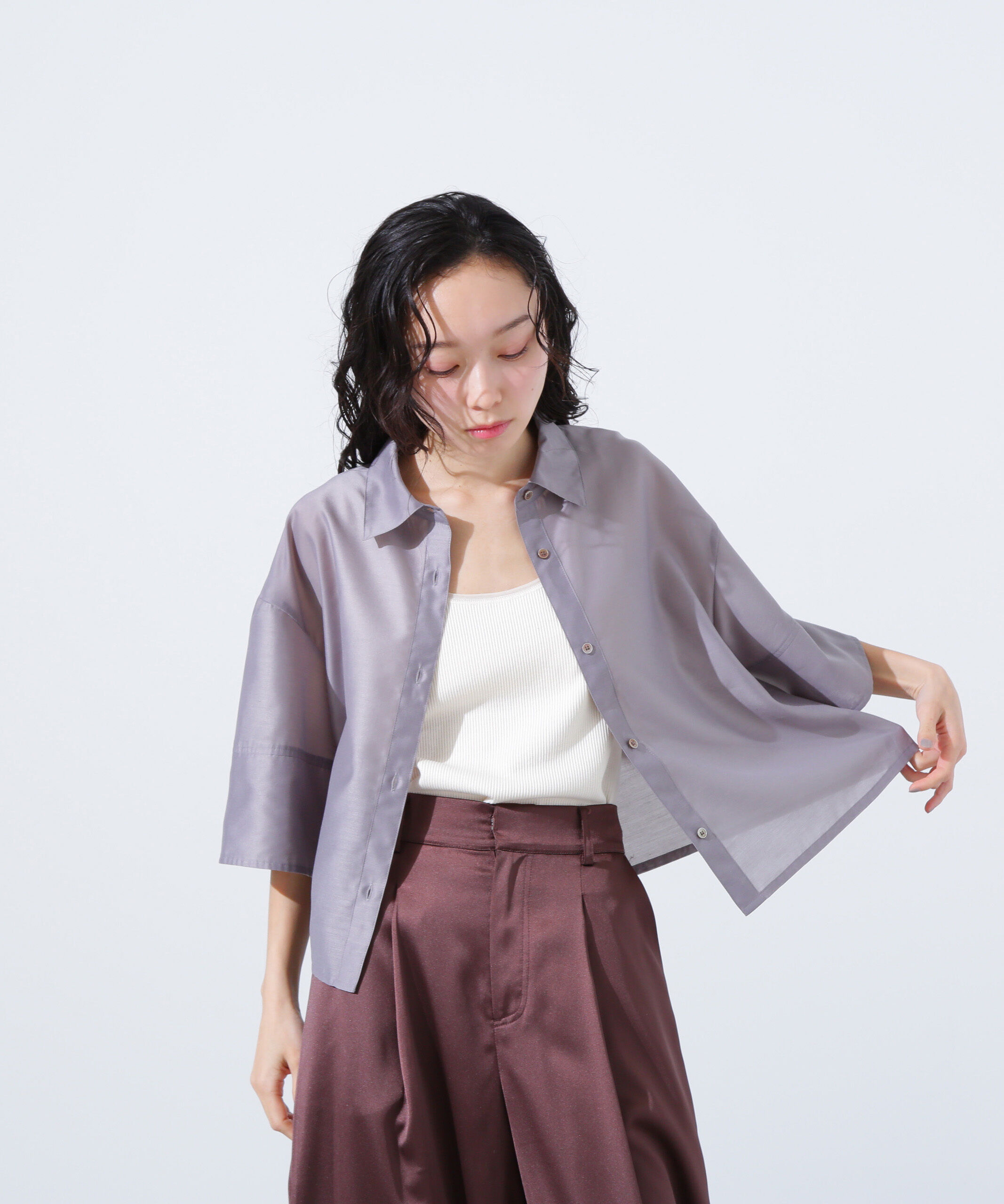  「シアークロップドシャツ」|シャツ・ブラウス|