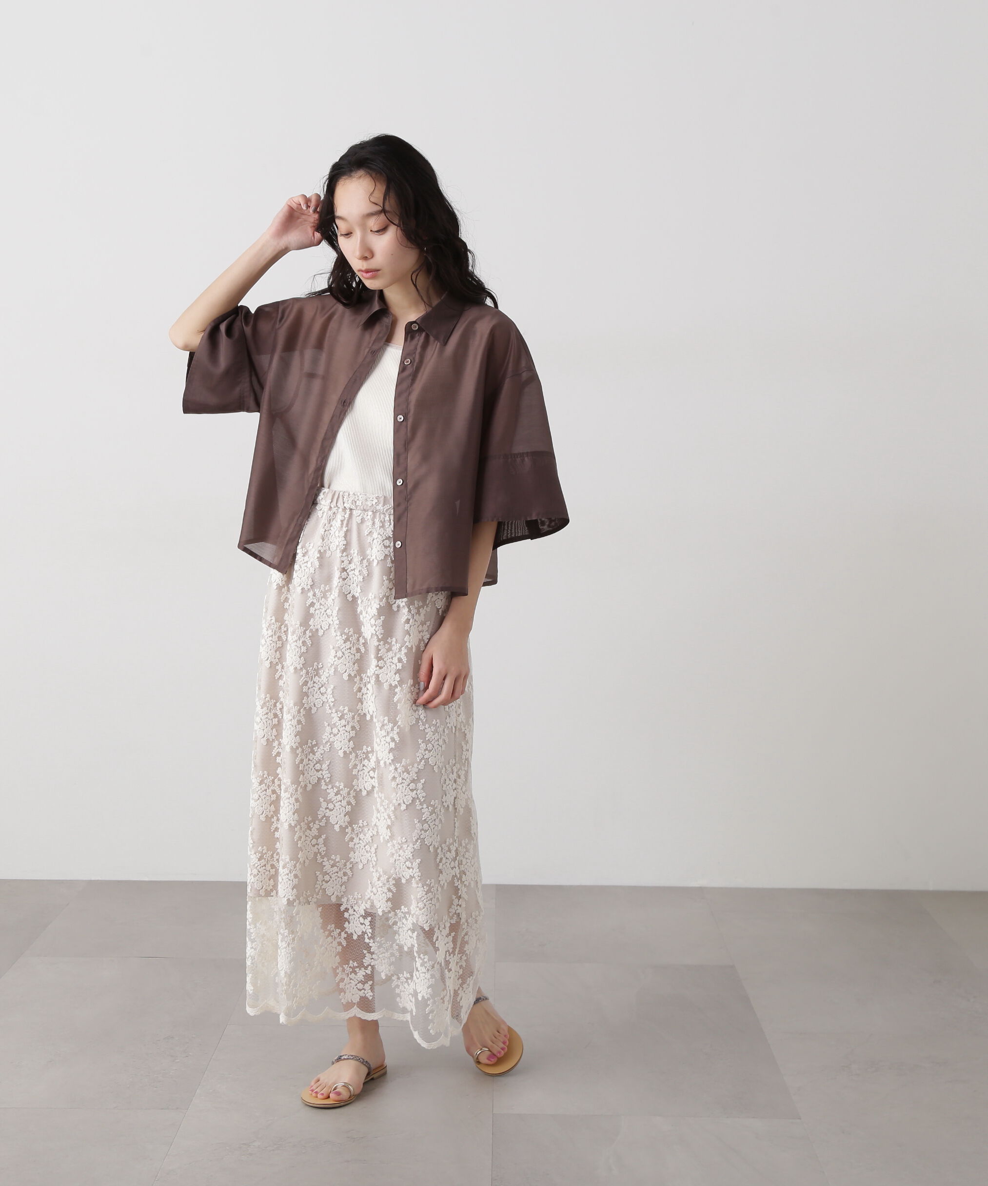  「シアークロップドシャツ」|シャツ・ブラウス|