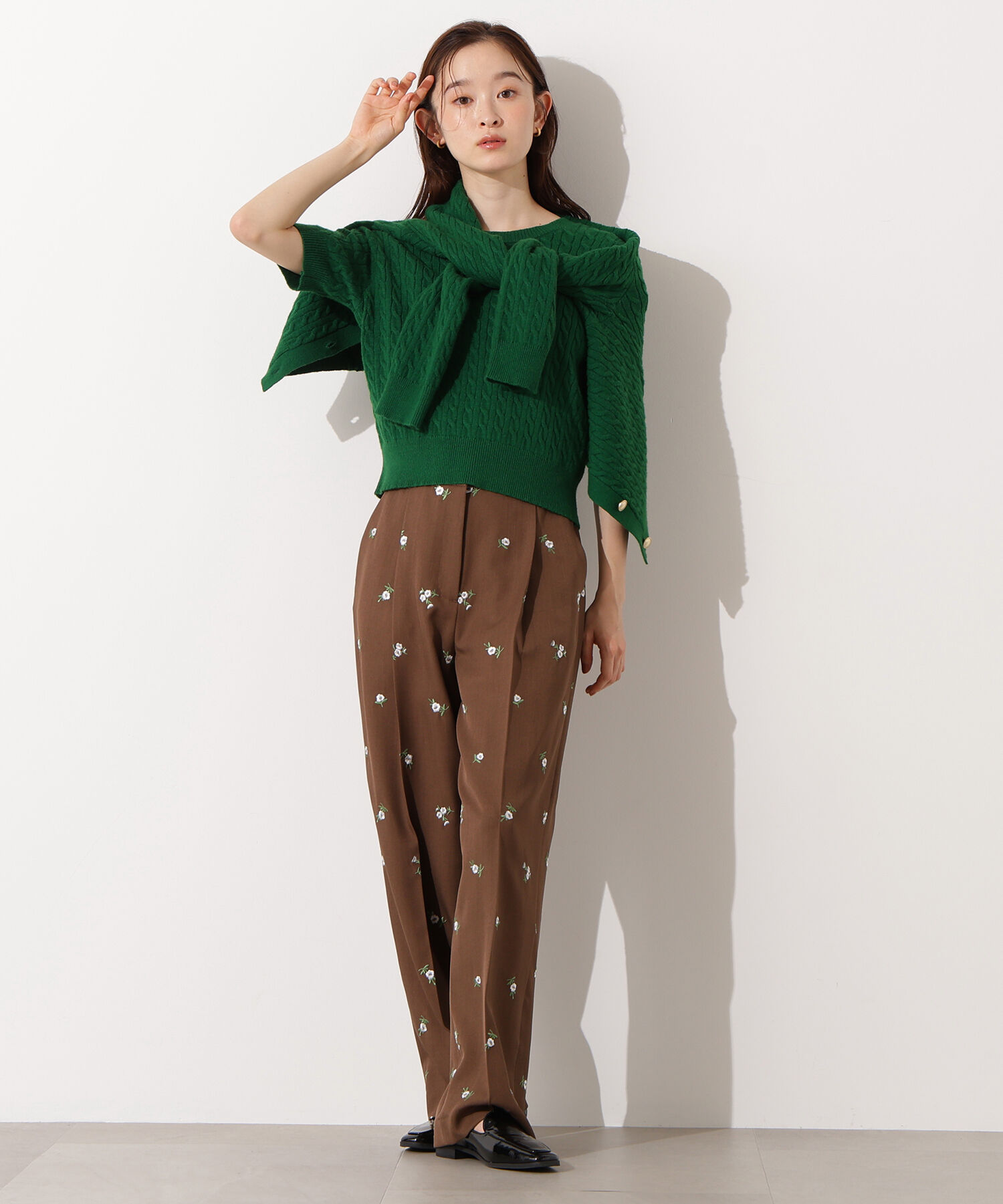  「エンブロイダリーフラワーパンツ」|その他|