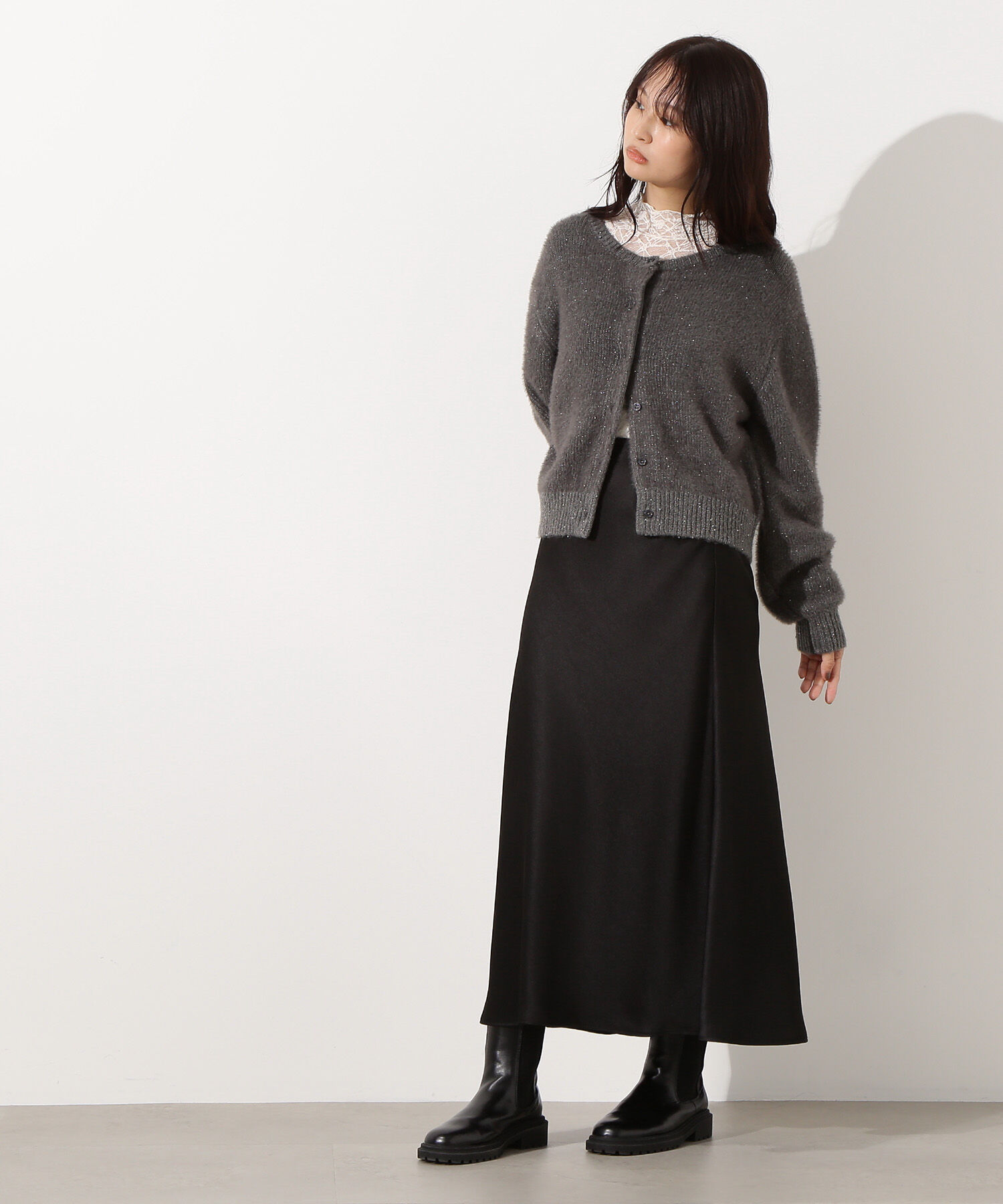  「ビーズミックスヘアリーカーディガン」|ニット・セーター|