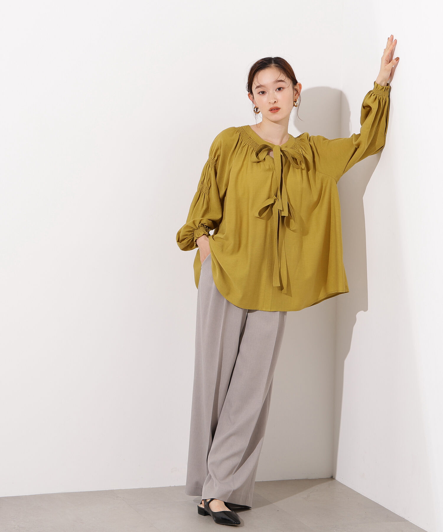  「2wayダブルリボンチュニックブラウス」|シャツ・ブラウス|