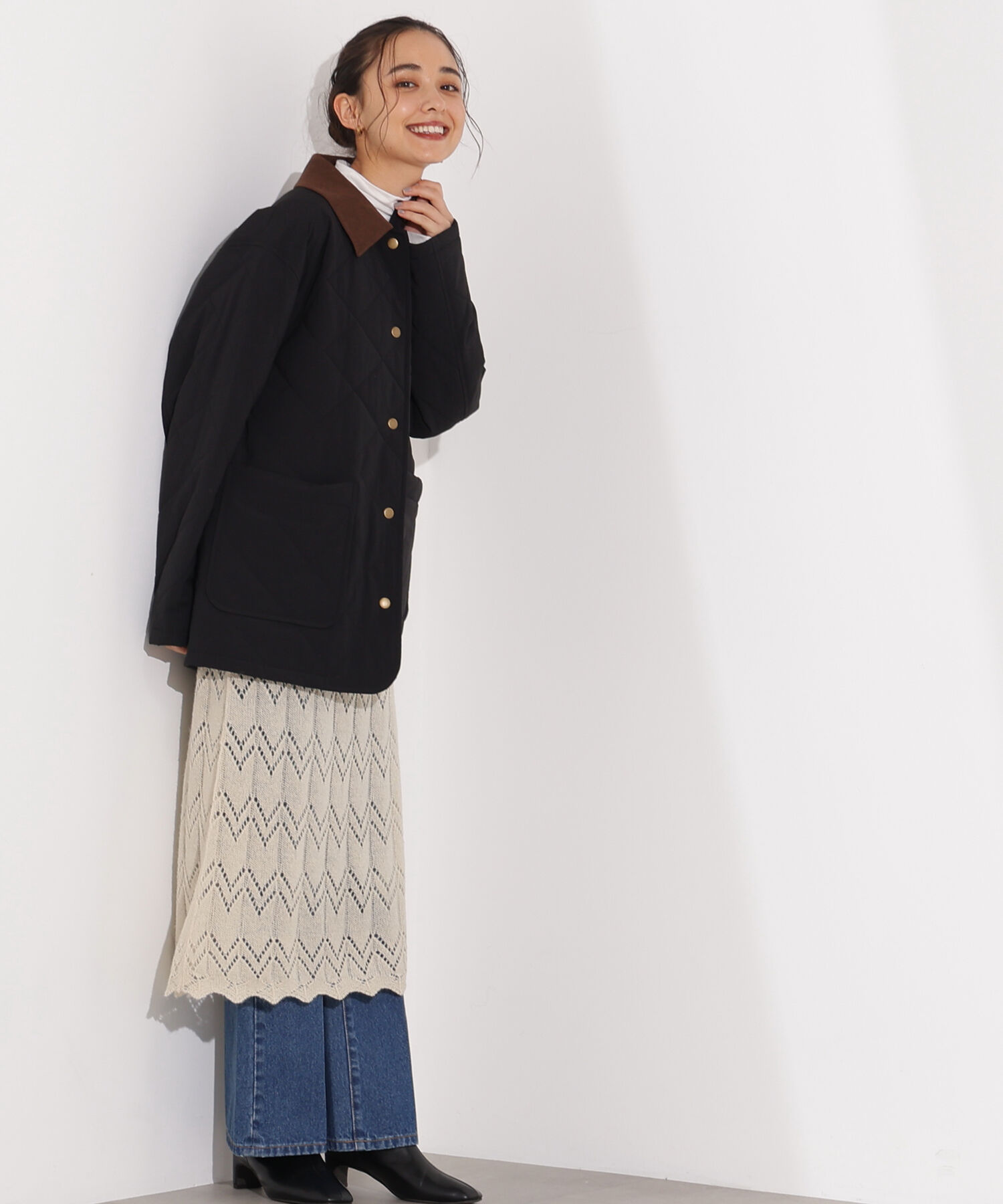  「バイカラーキルティングブルゾン」|ブルゾン・スタジャン|