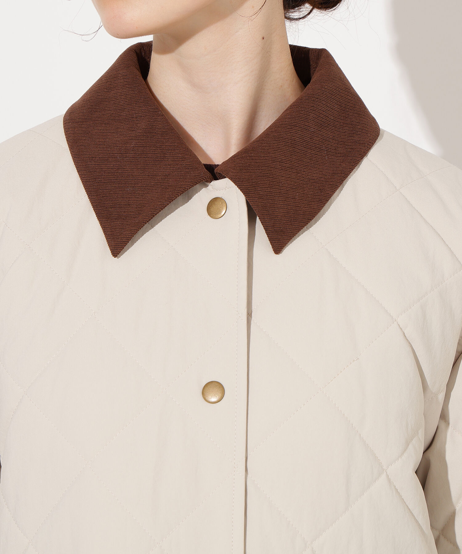  「バイカラーキルティングブルゾン」|ブルゾン・スタジャン|